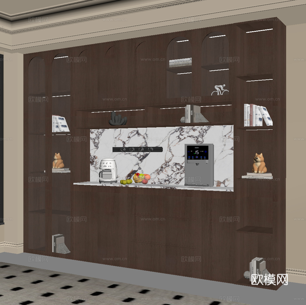 法式中古风餐边柜su模型