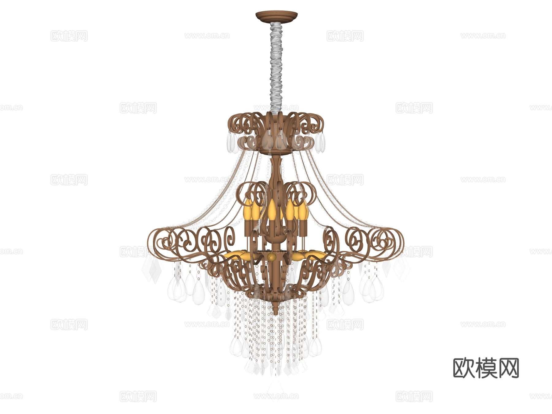 吊灯 水晶吊灯 金属吊灯 装饰灯具su模型