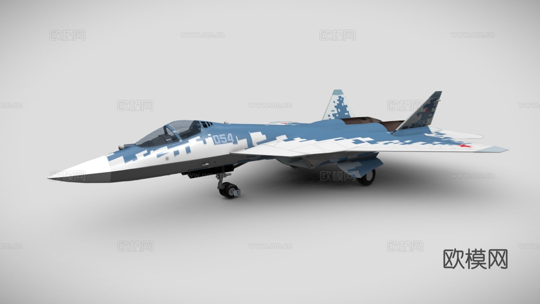 苏霍伊Su573d模型下载（渲染图1）