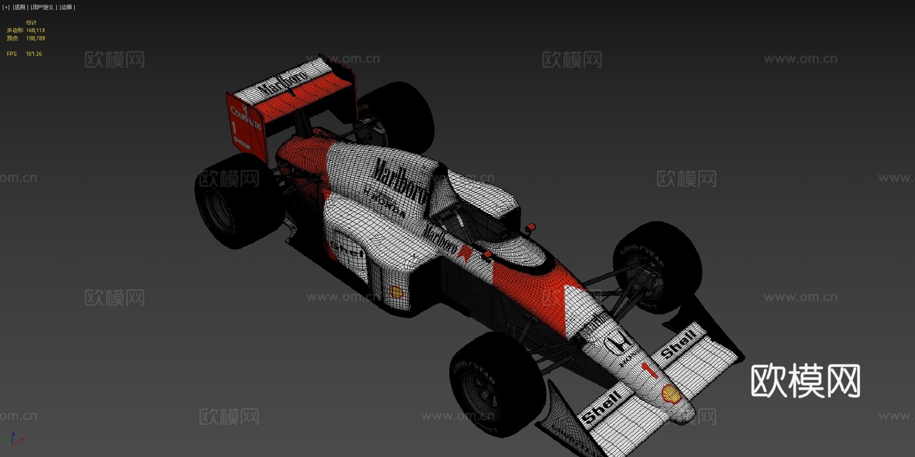 迈凯伦MP45  一级方程式3d模型下载（渲染图4）