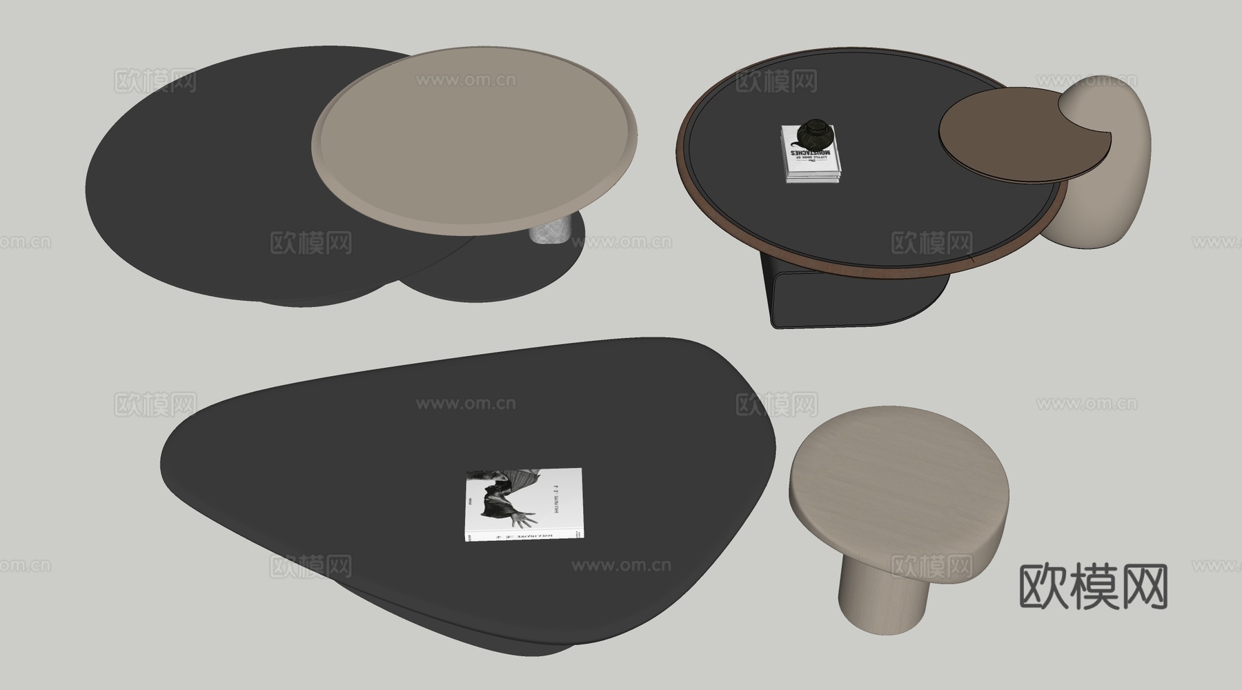 现代茶几 客厅茶几su模型