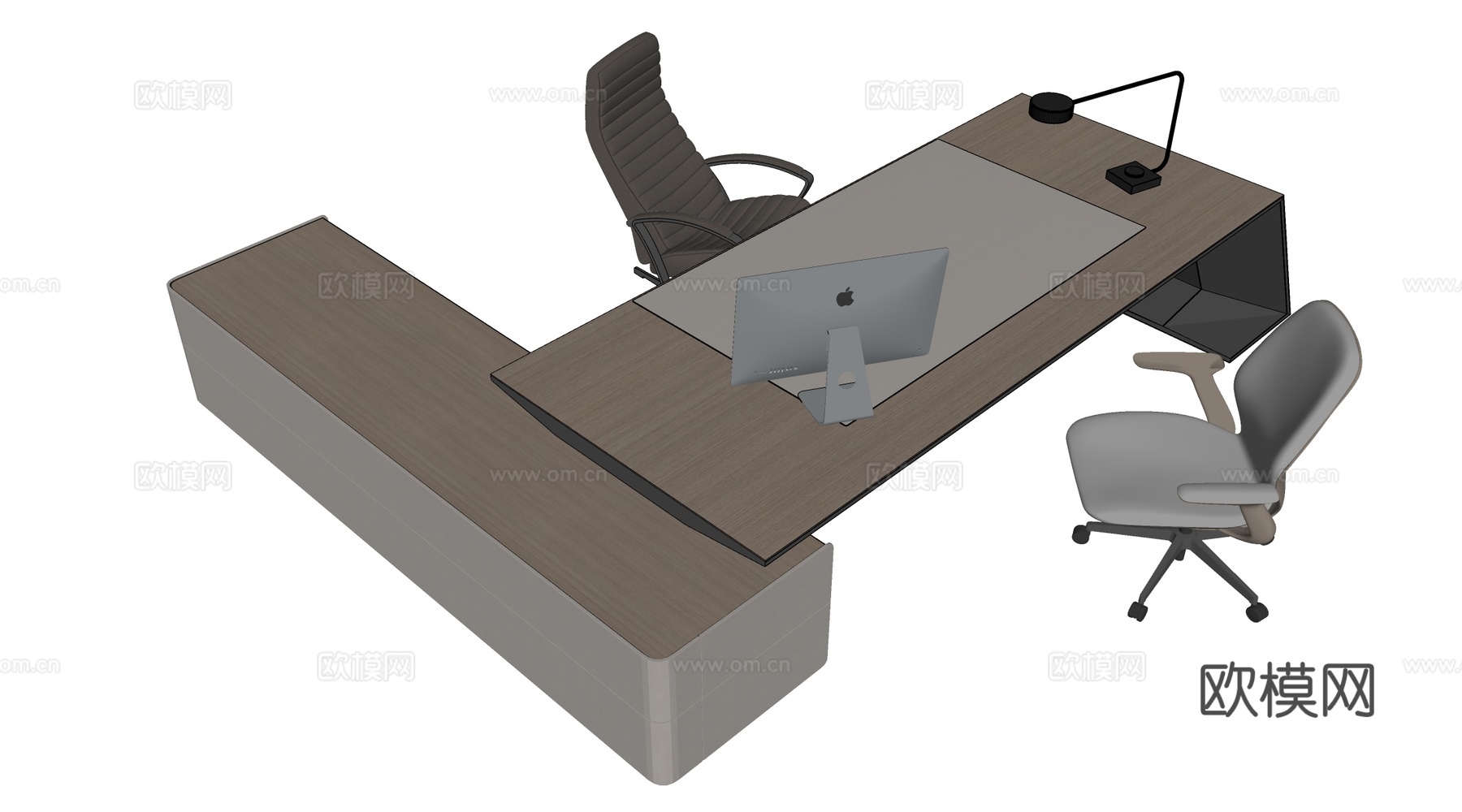 现代办公隔断 办公桌椅 长桌椅 会议桌椅su模型