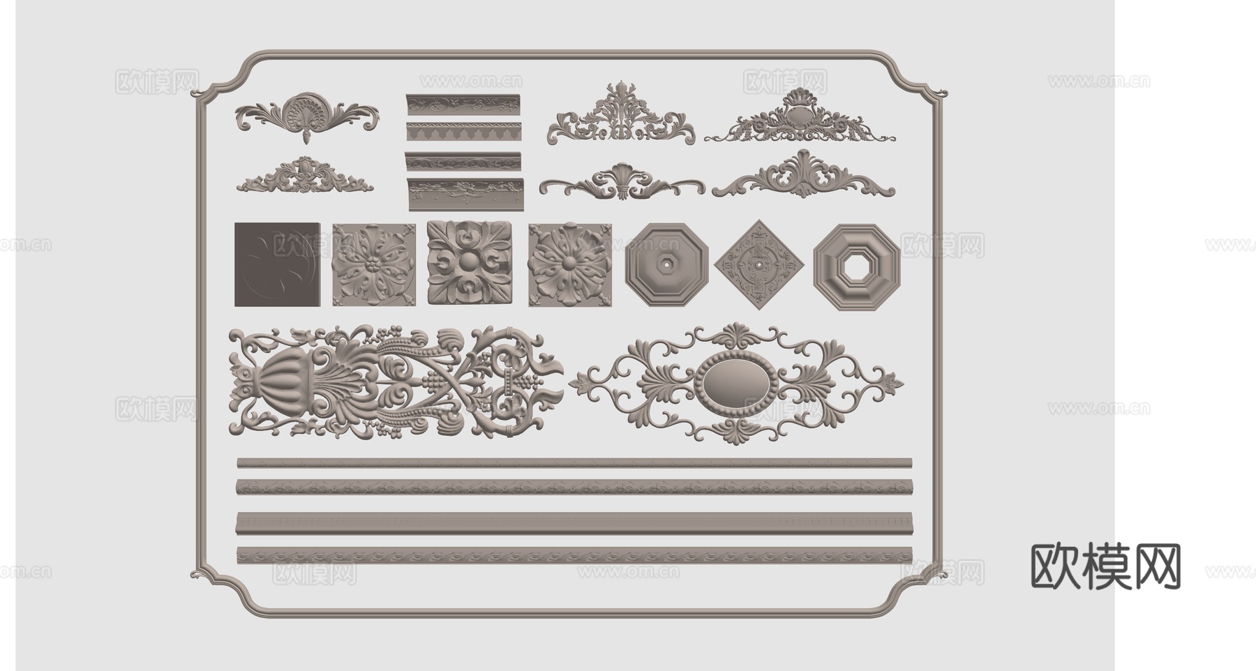 欧式构件su模型