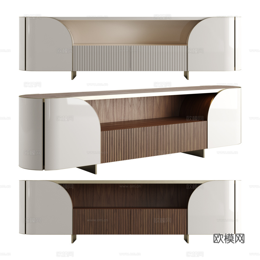 首都系列杜纳边柜3d模型下载