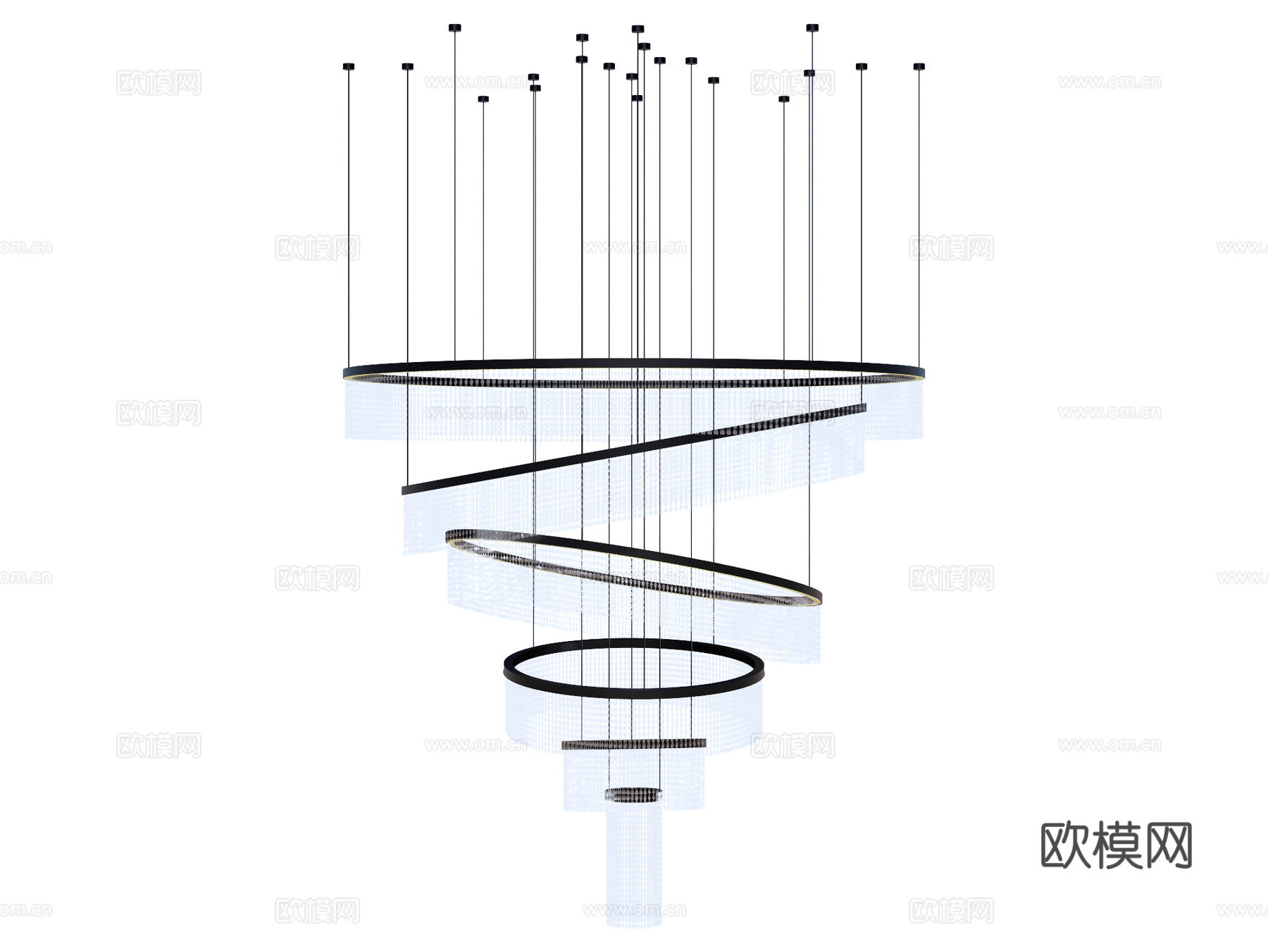吊灯 水晶吊灯 装饰灯具su模型