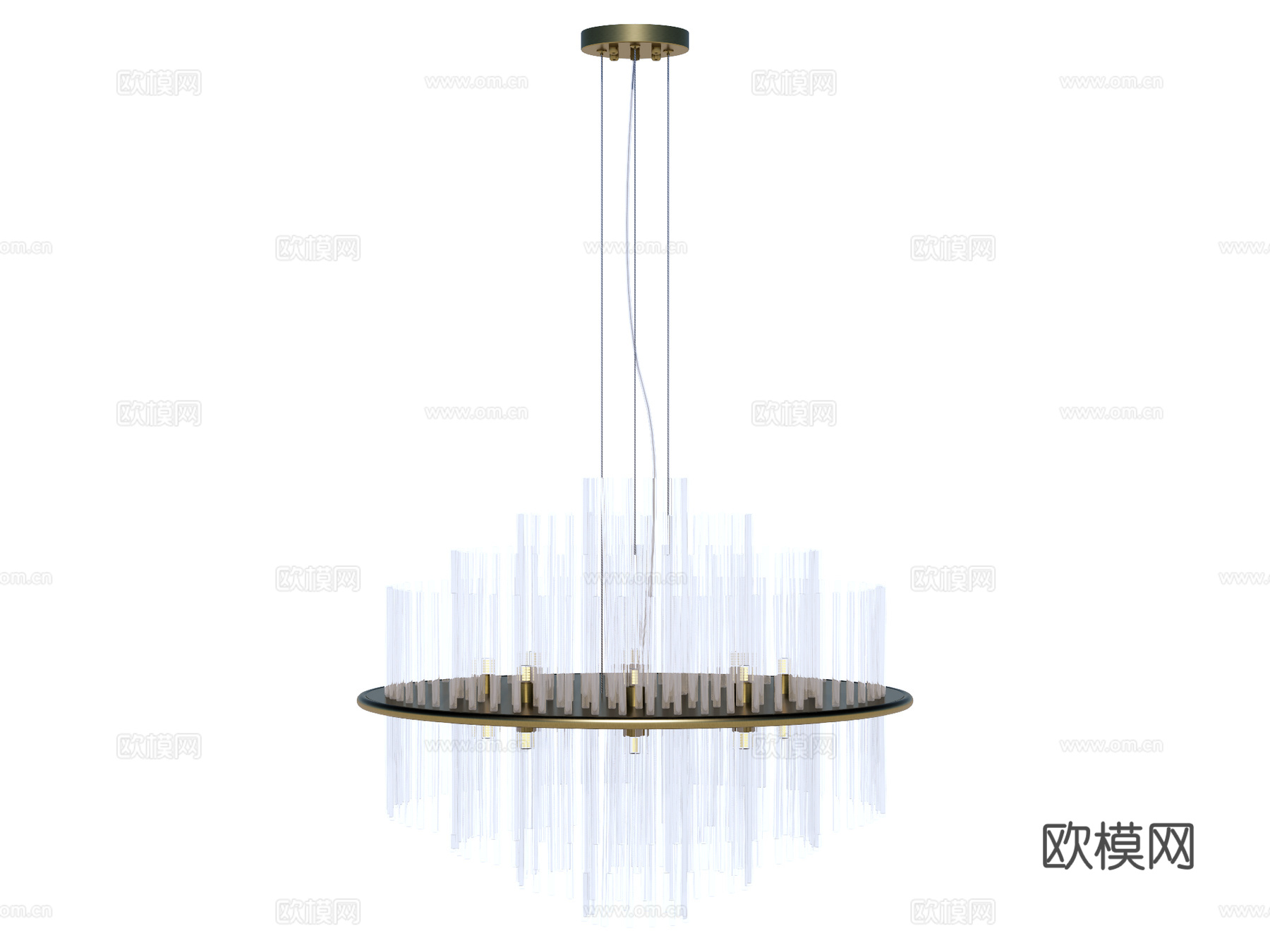 吊灯 水晶吊灯 金属吊灯 装饰灯具su模型下载（渲染图1）