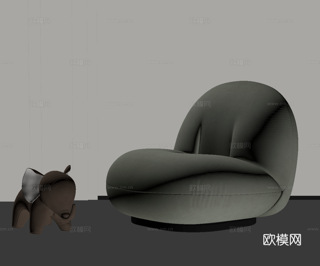 现代休闲椅 单人沙发su模型