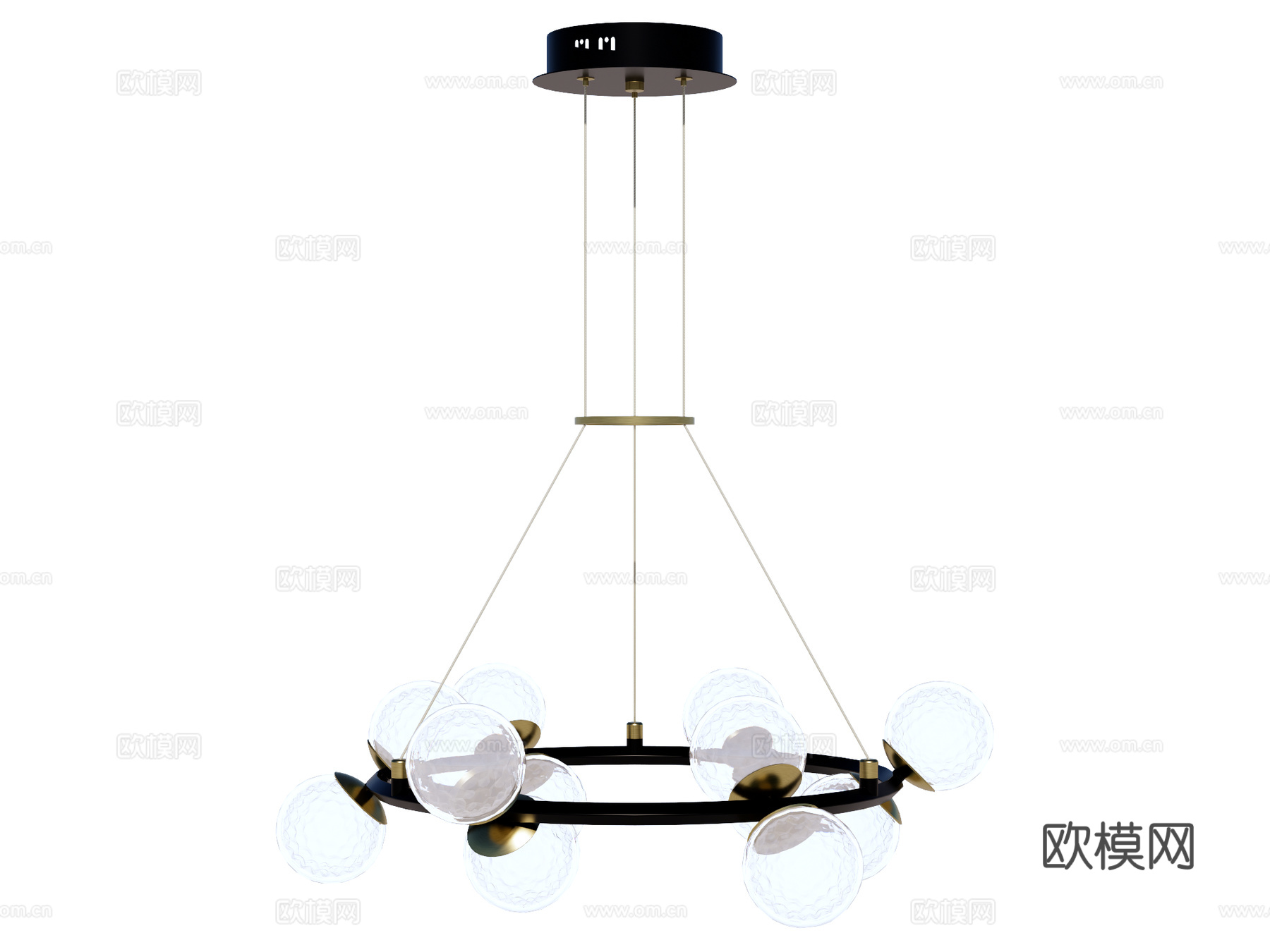 吊灯 金属吊灯 玻璃吊灯 装饰灯具su模型