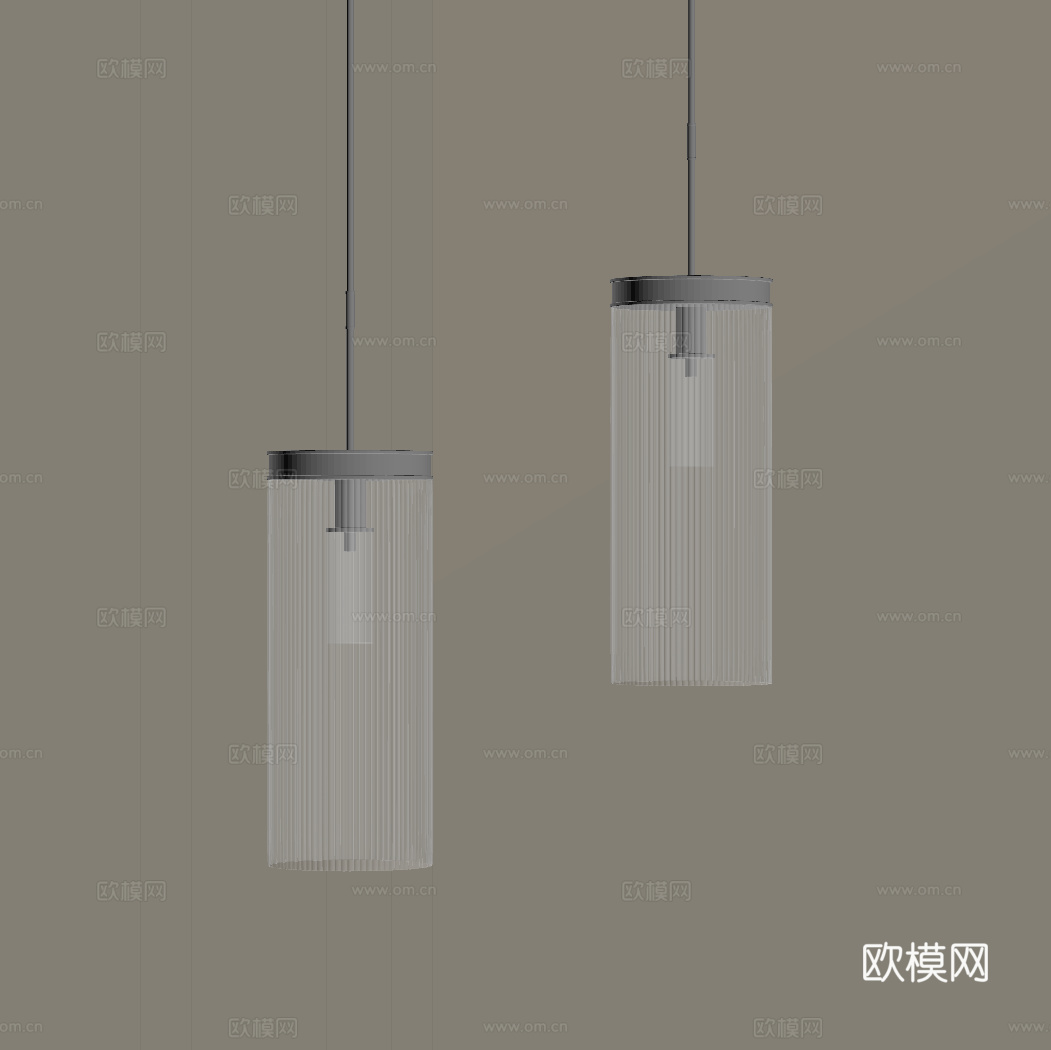 现代吊灯 鱼线吊灯 水晶吊灯su模型