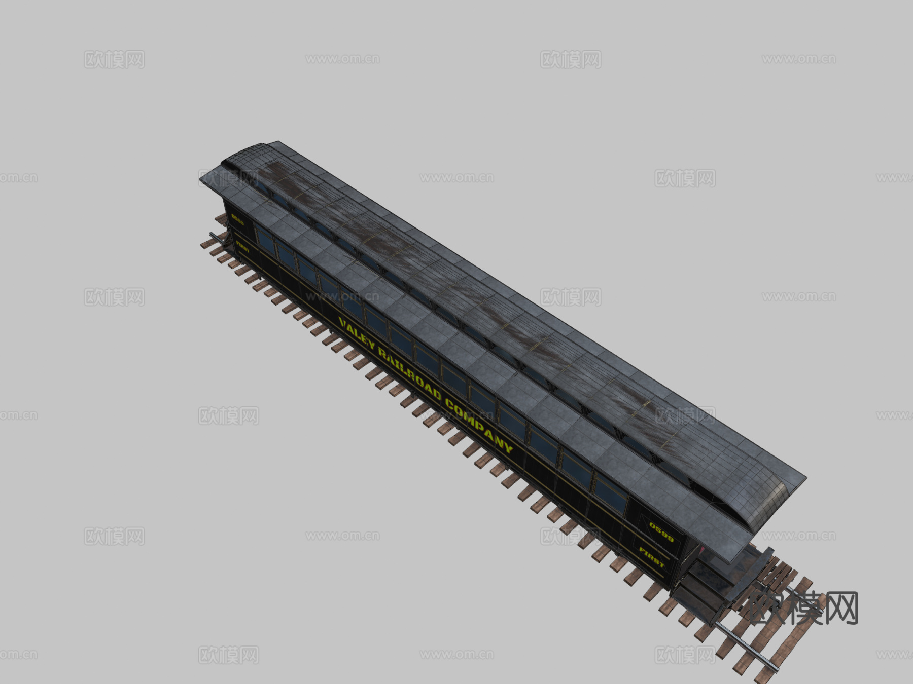 火车车厢3d模型下载（渲染图2）