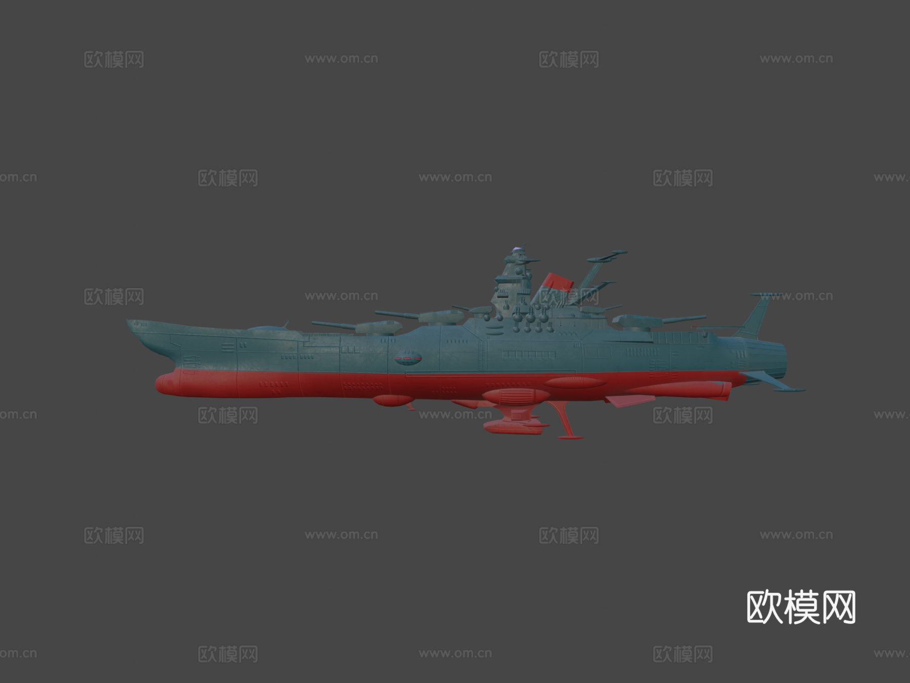 宇宙战舰大和号3d模型下载（渲染图6）