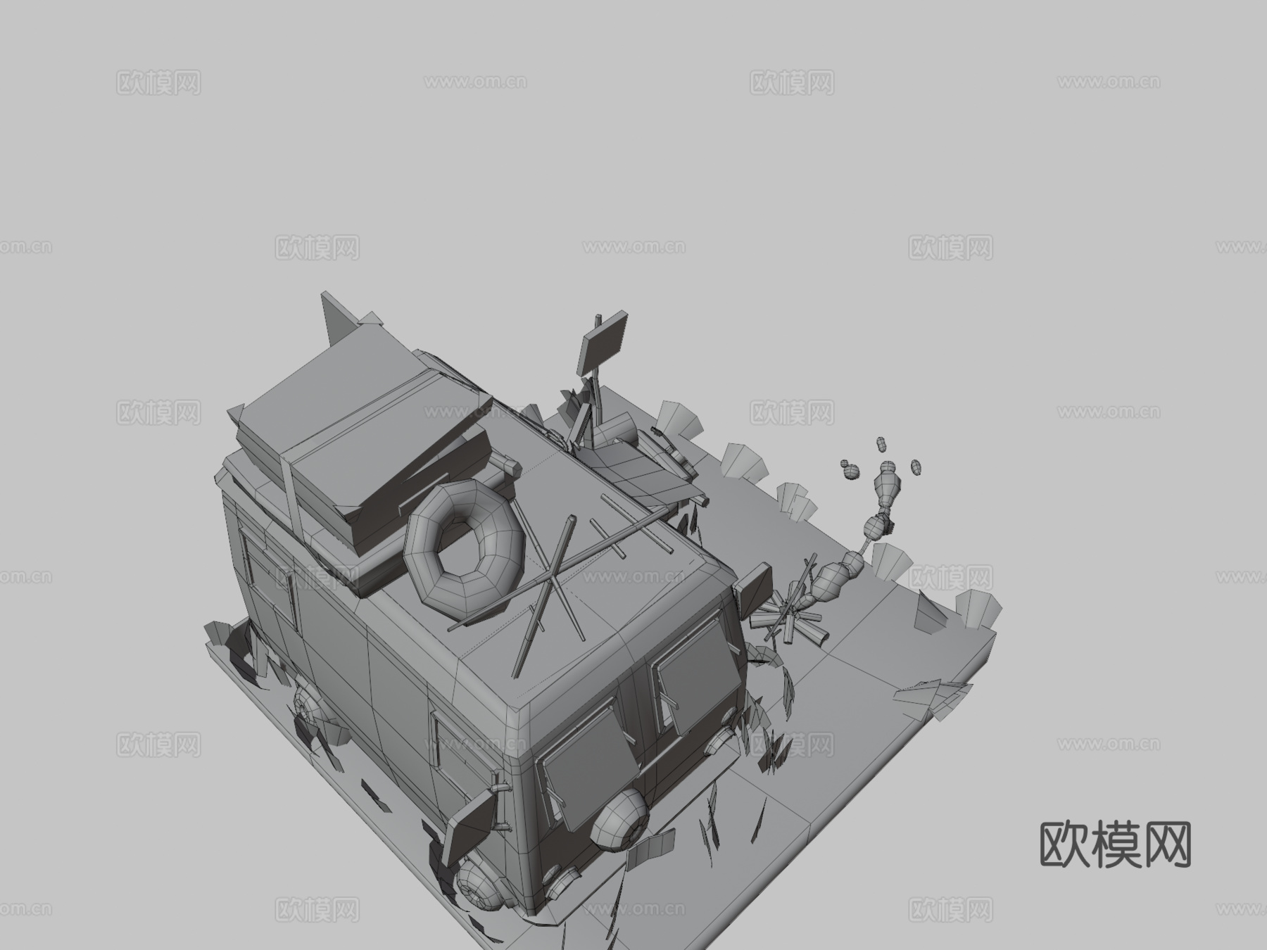 嬉皮士营地3d模型下载（渲染图3）