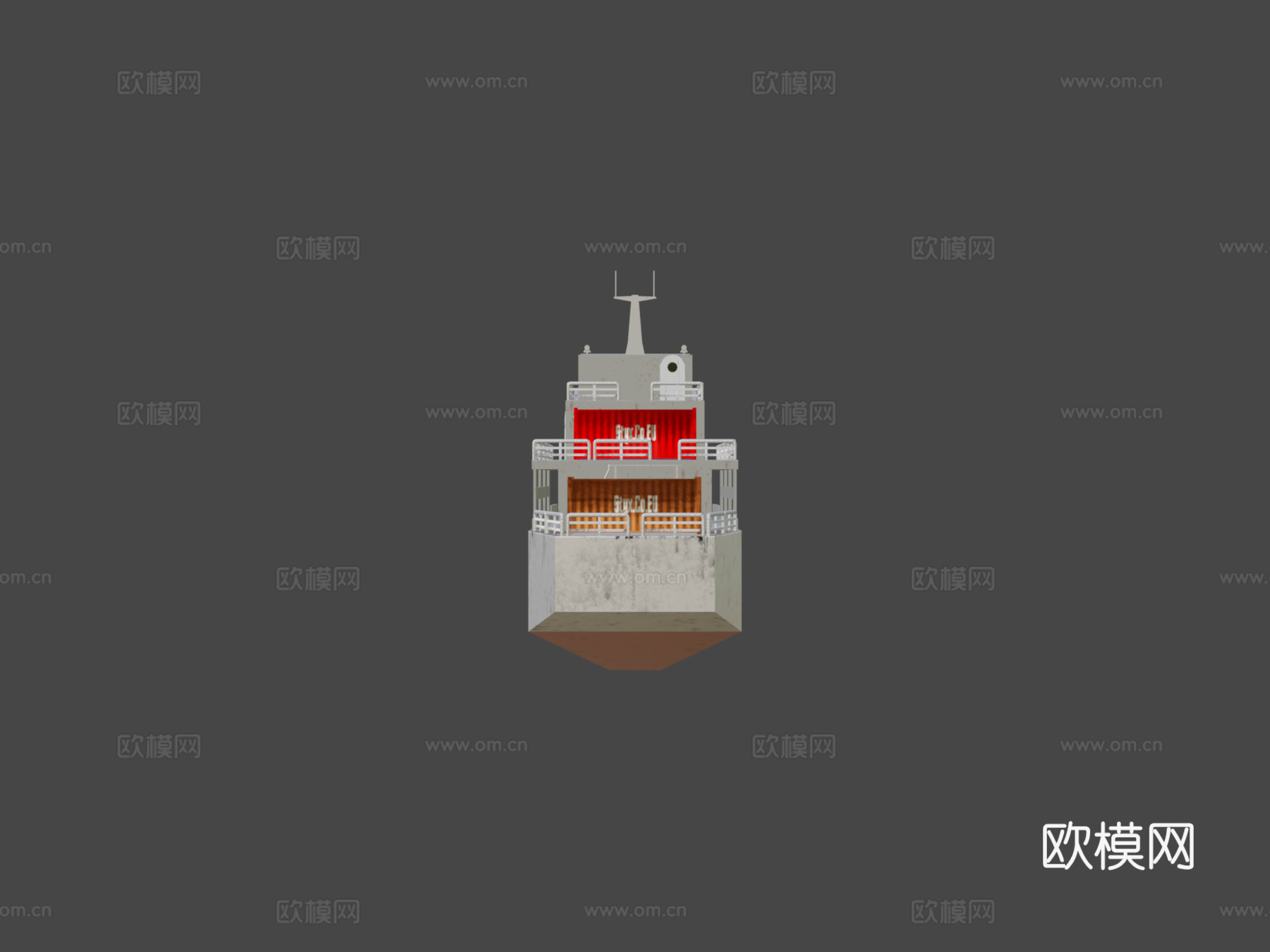 小型货船3d模型下载（渲染图5）