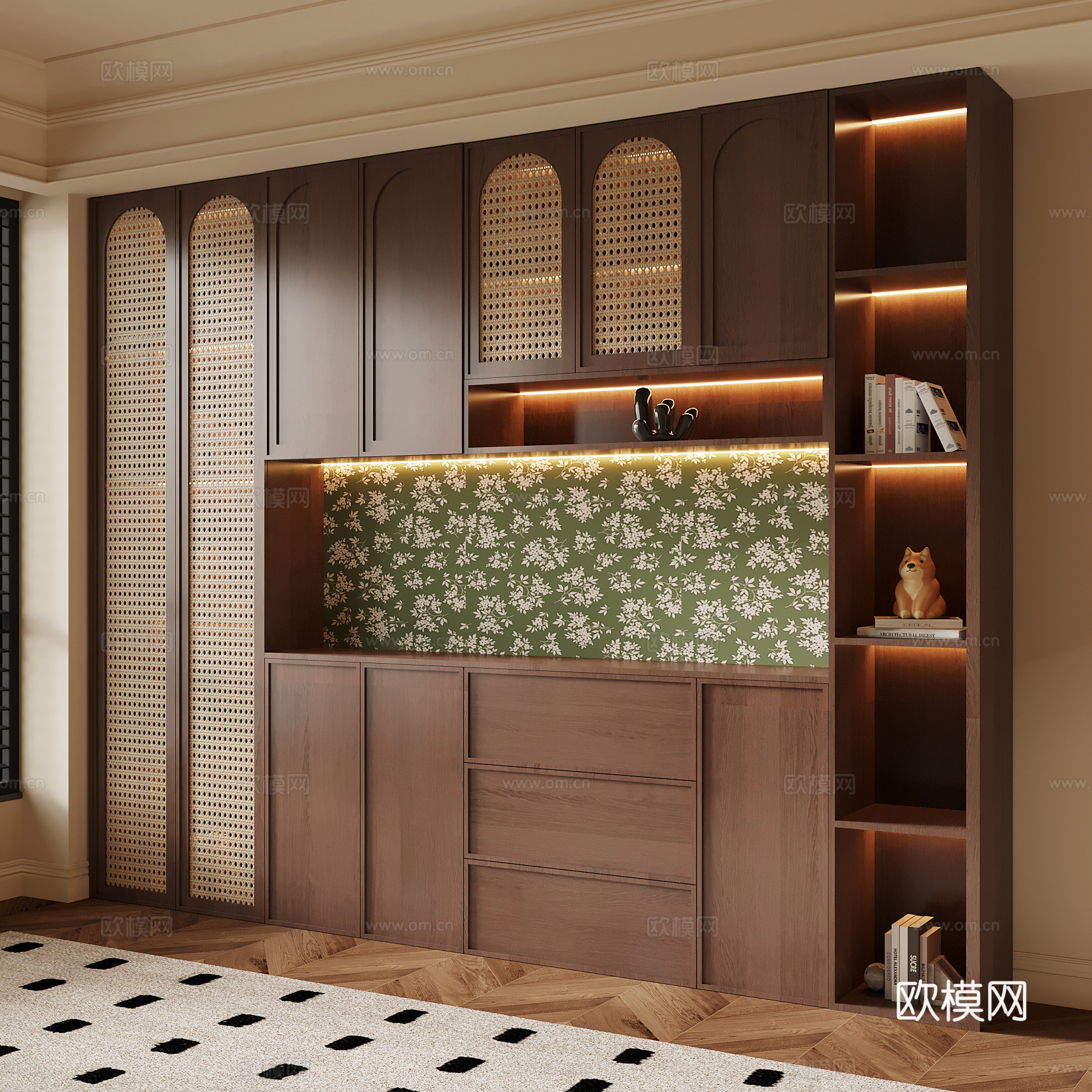 法式餐边柜su模型