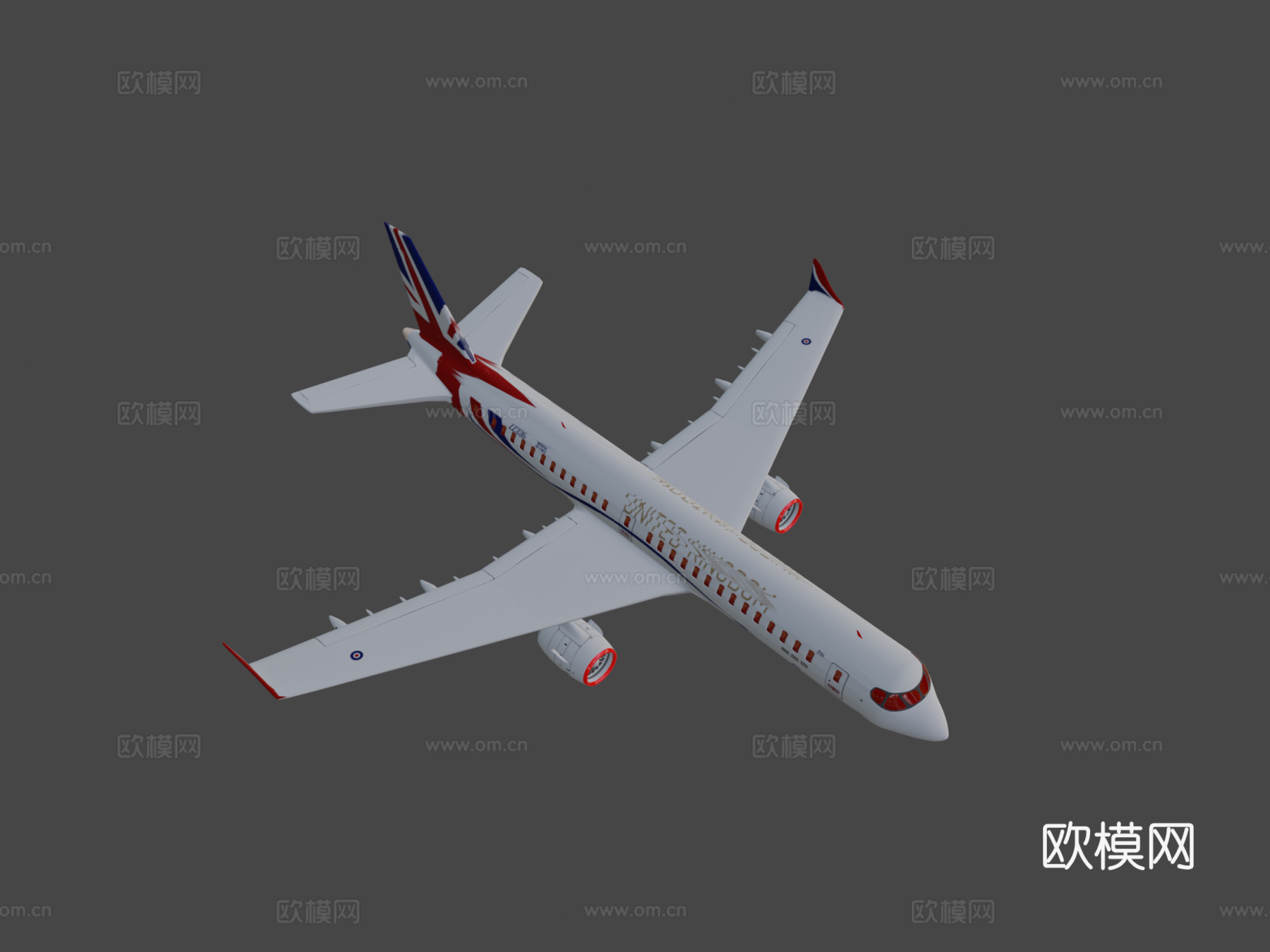 皇家空军 航行者 飞机3d模型下载（渲染图7）