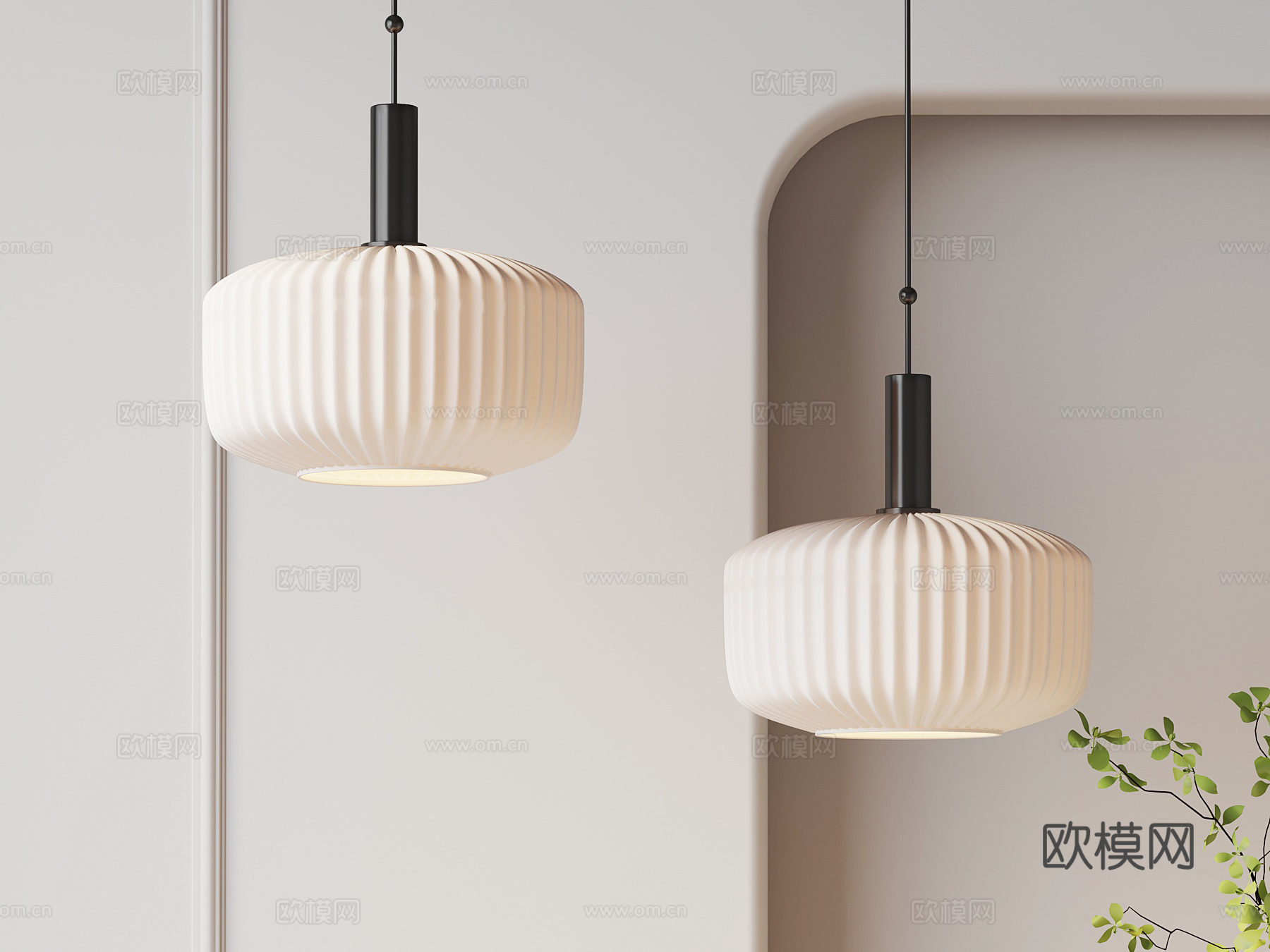 现代意式吊灯su模型