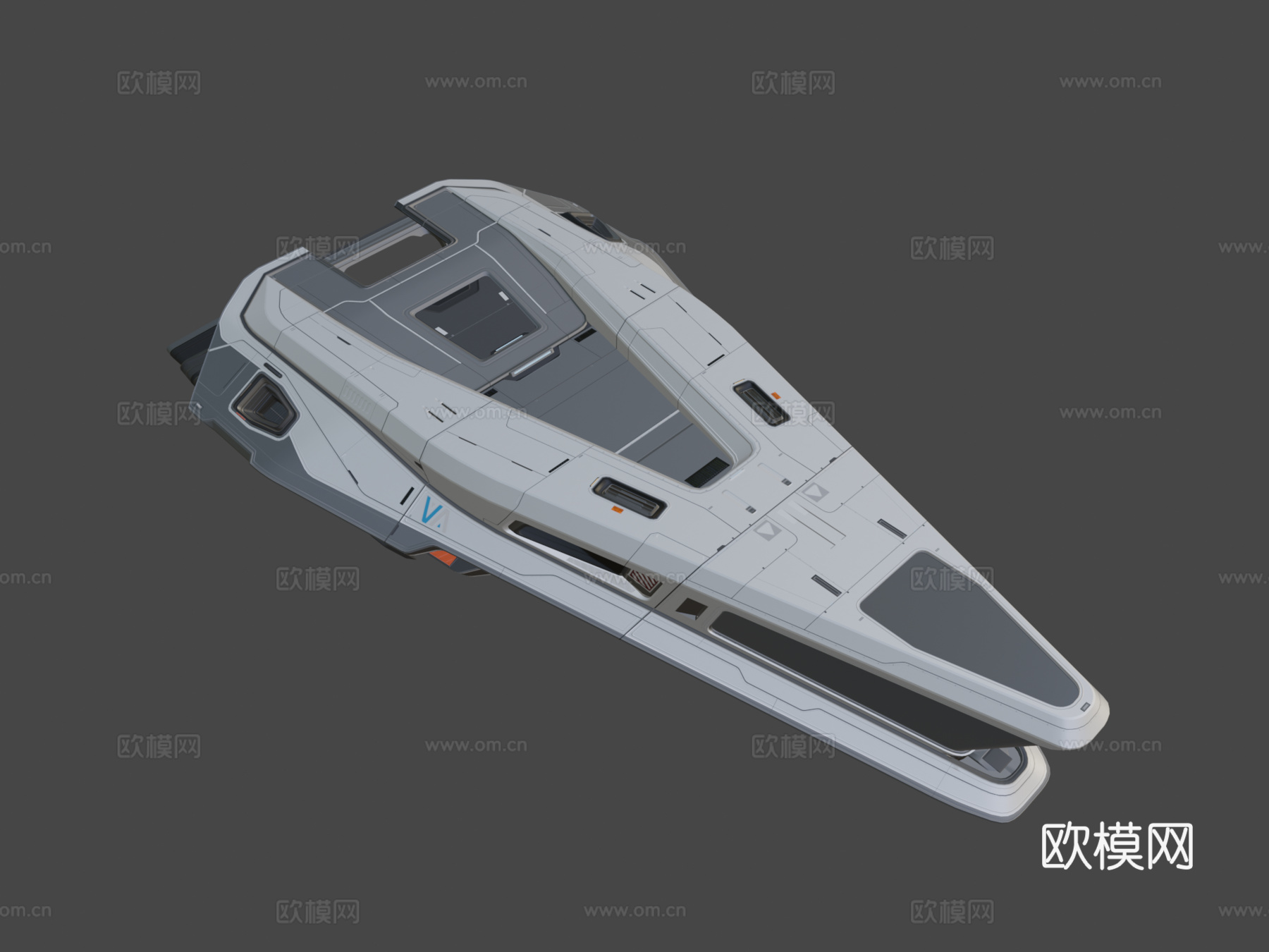 火卫一  太空船 带完整建模内饰3d模型下载（渲染图7）