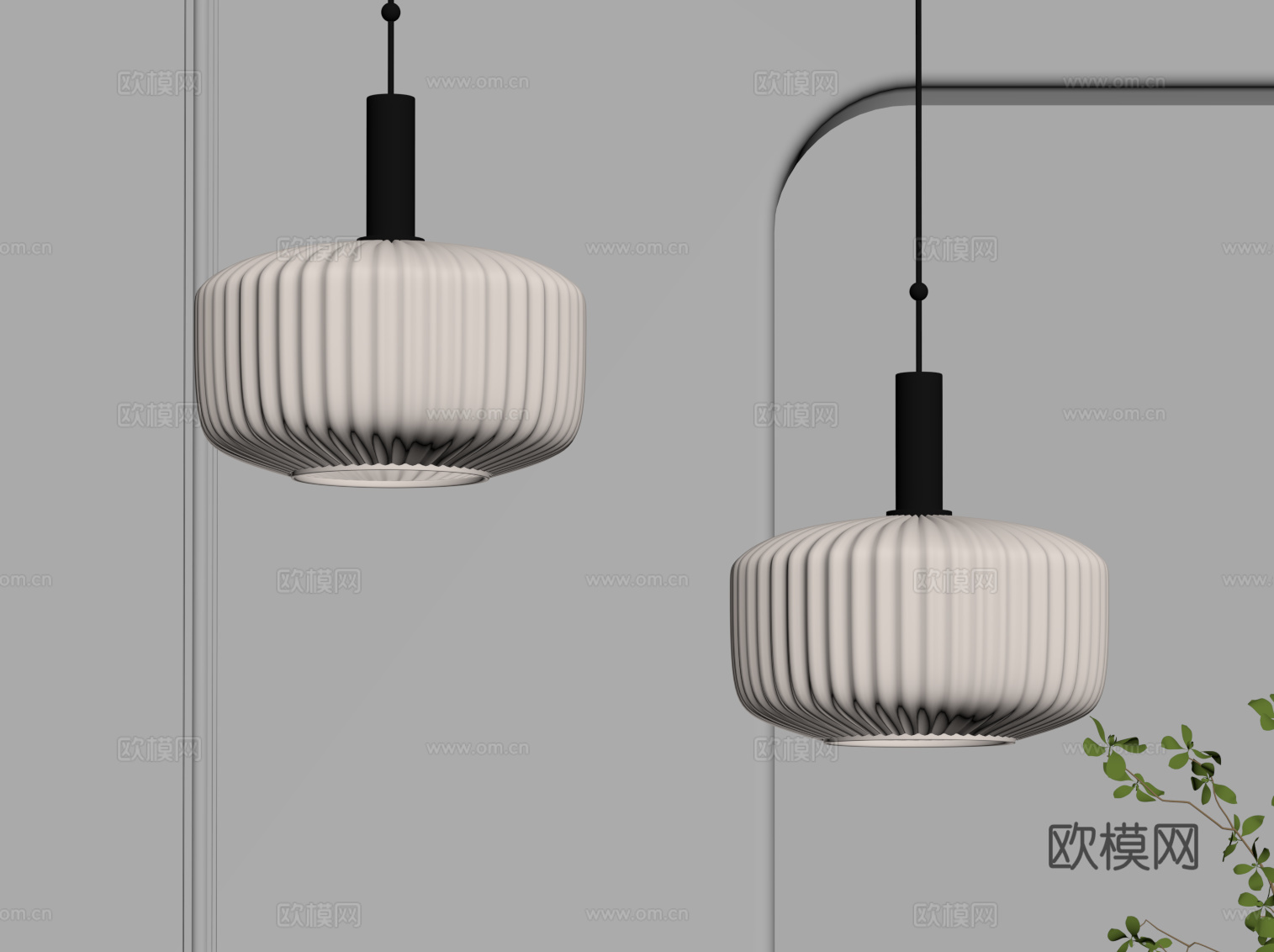 现代意式吊灯su模型