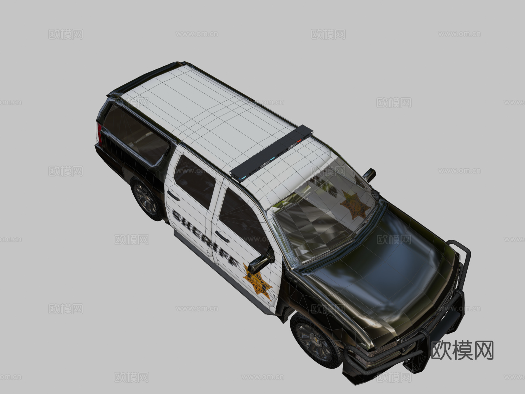 郊区 警长 巡逻车3d模型下载（渲染图2）