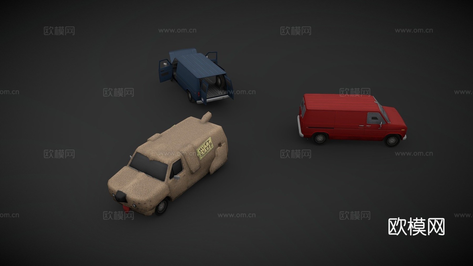 福特 Econoline E150 以 MUTT CUTTS3d模型下载（渲染图1）