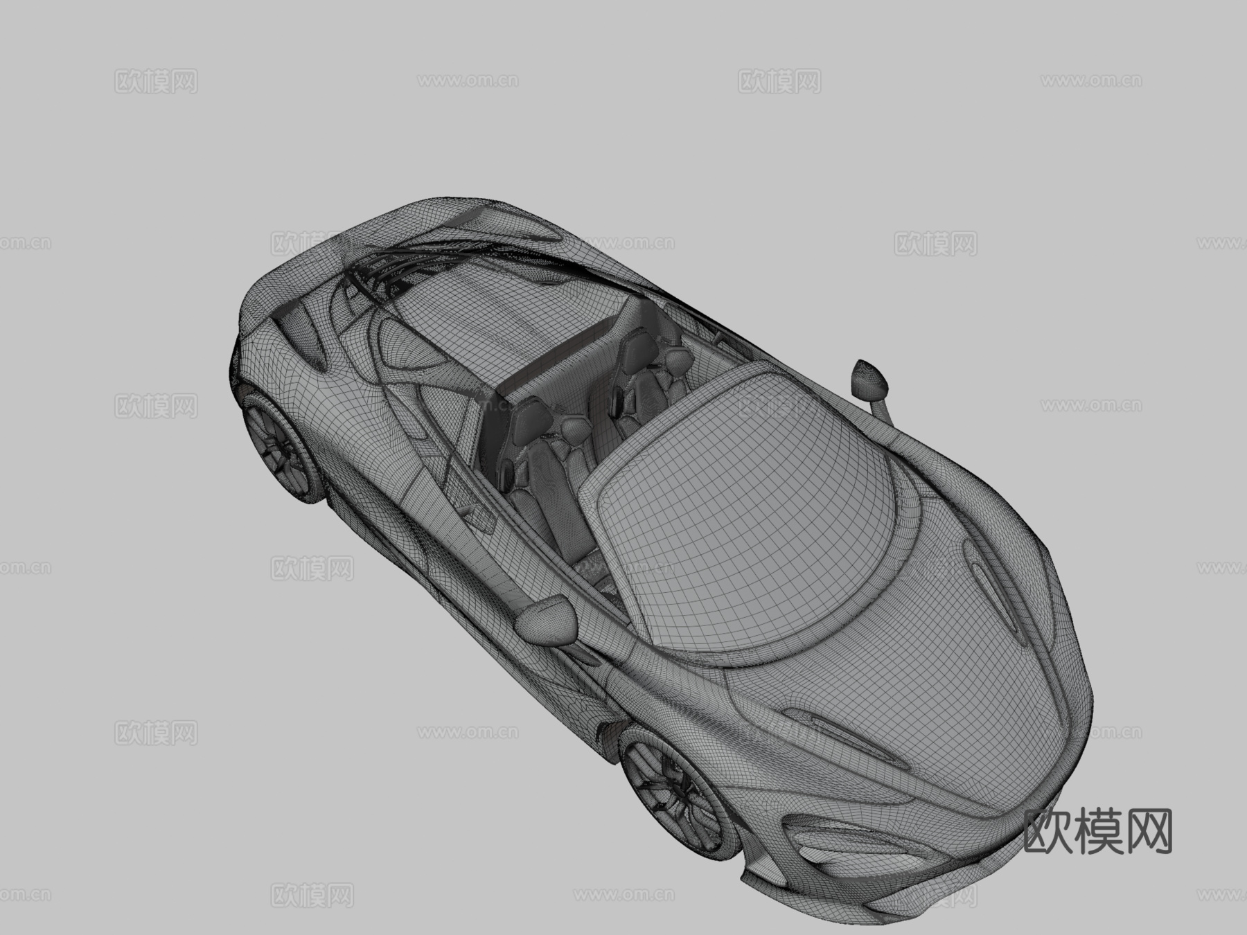 迈凯伦 720s 蜘蛛3d模型下载（渲染图3）
