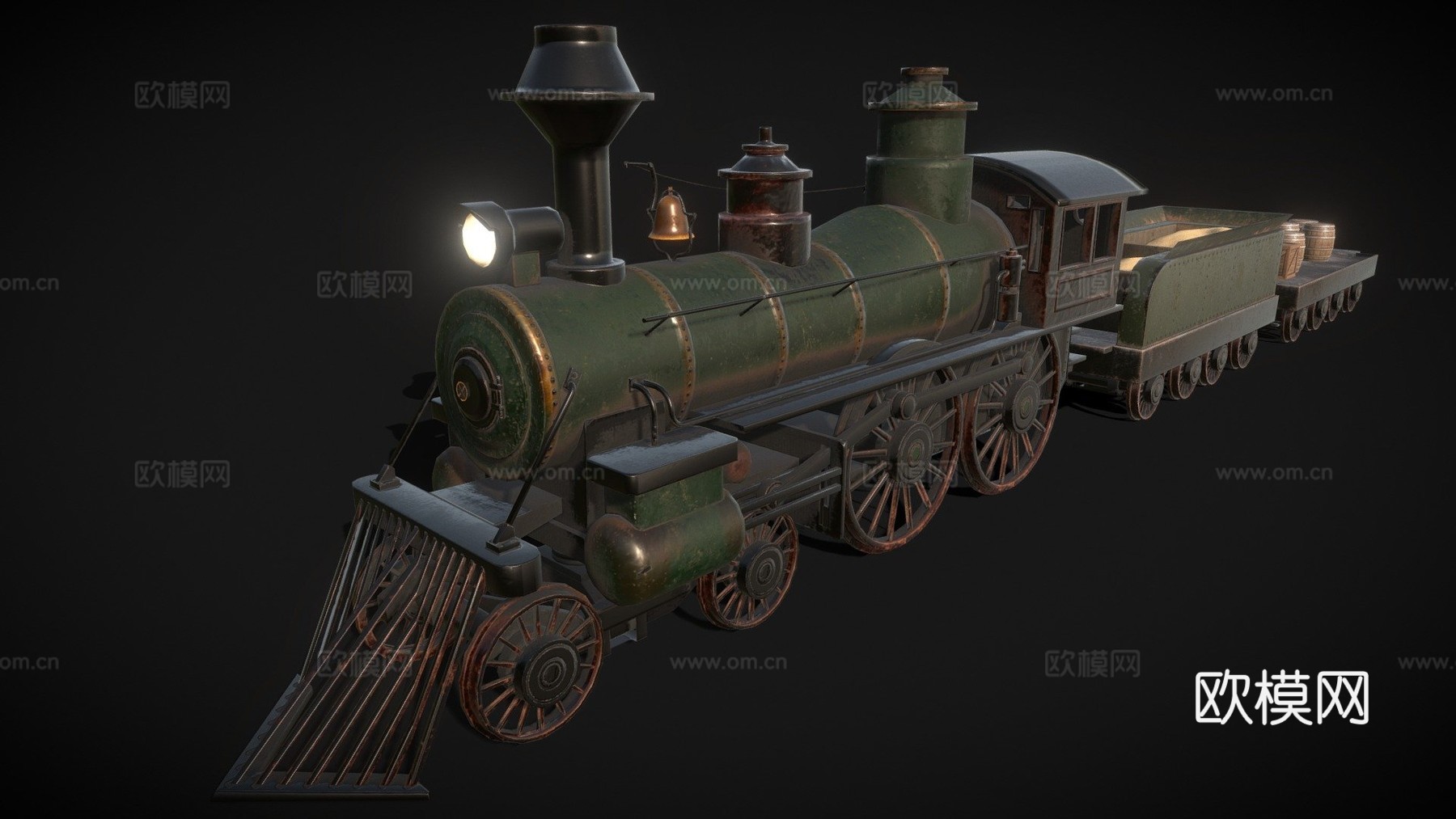 狂野西部机车3d模型下载（渲染图1）