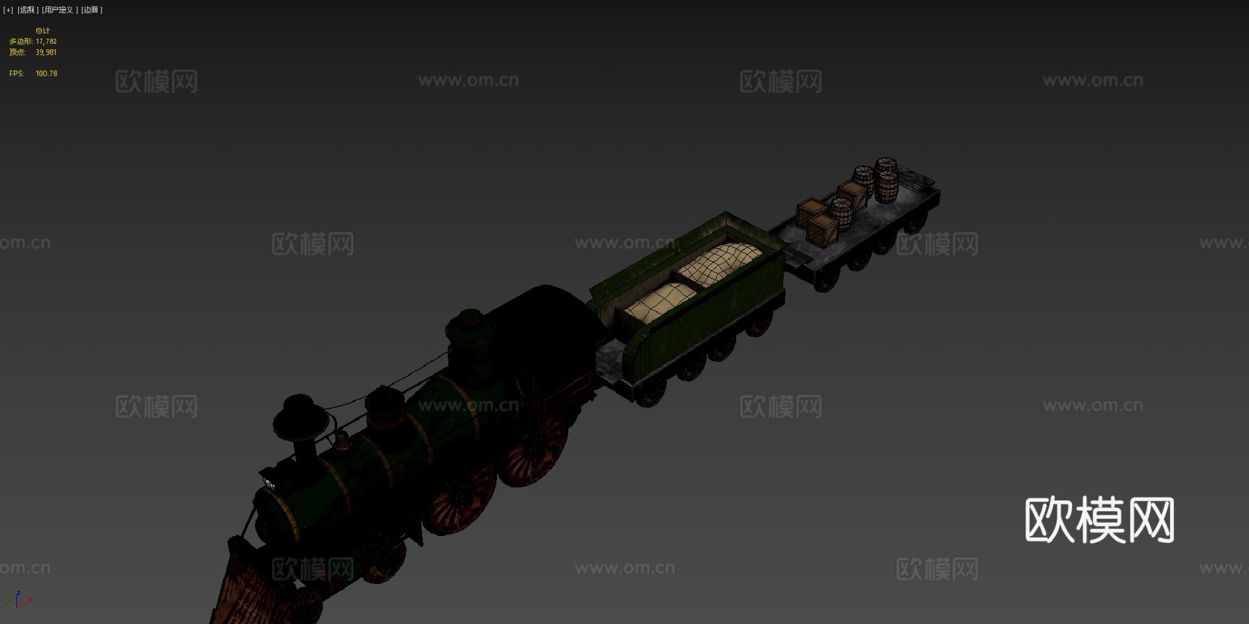 狂野西部机车3d模型下载（渲染图4）