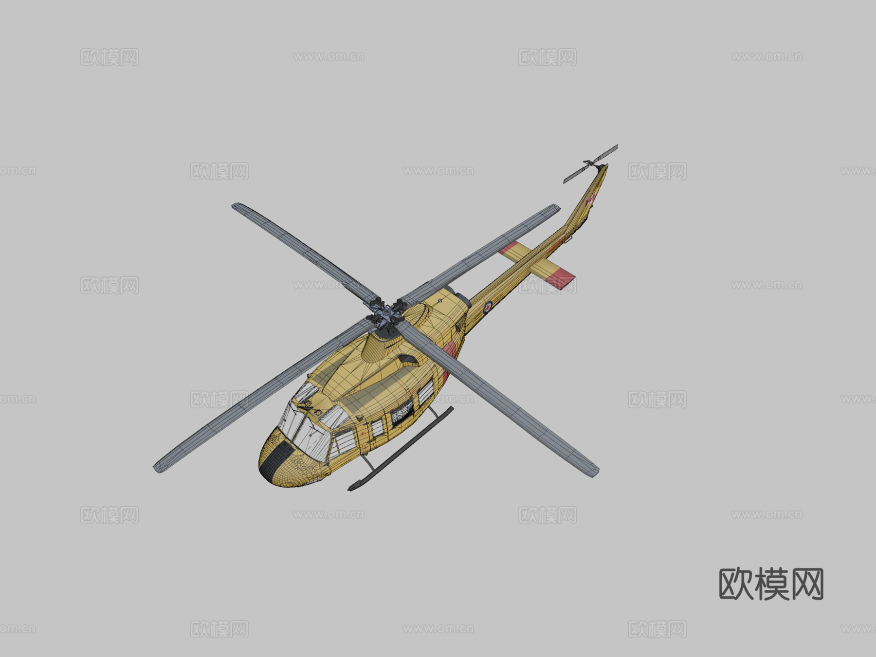 贝尔 CH146 狮鹫3d模型下载（渲染图2）