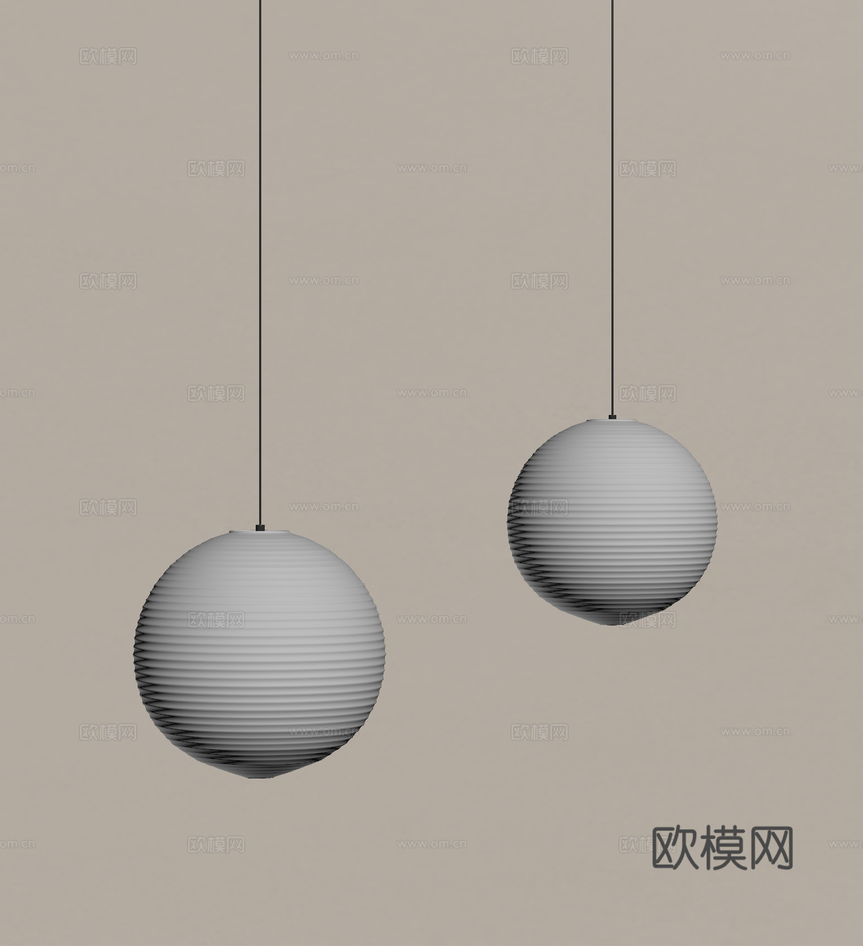 现代侘寂吊灯su模型