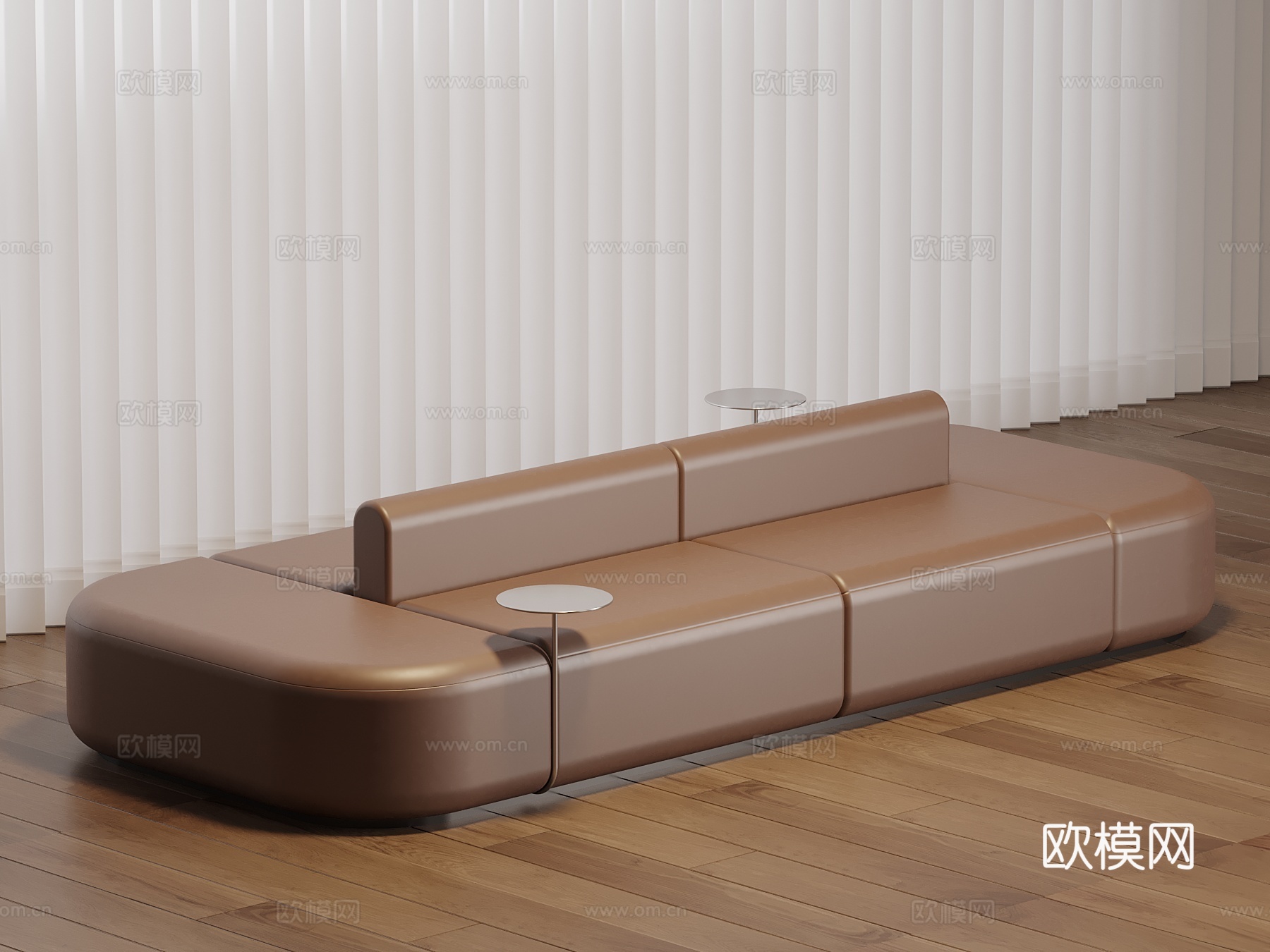 现代意式沙发 多人沙发su模型