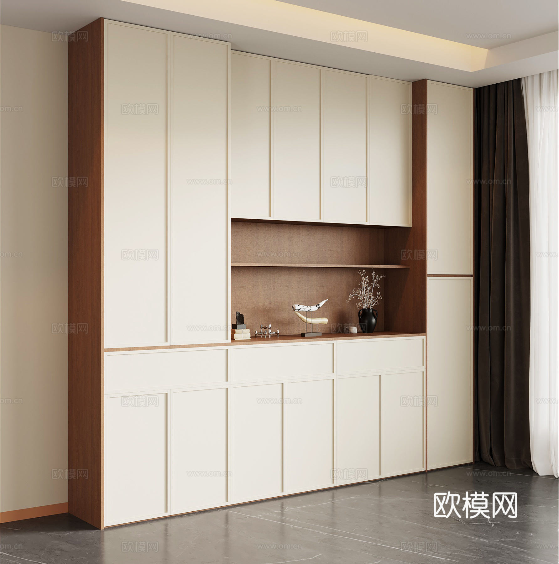 中古餐边柜su模型