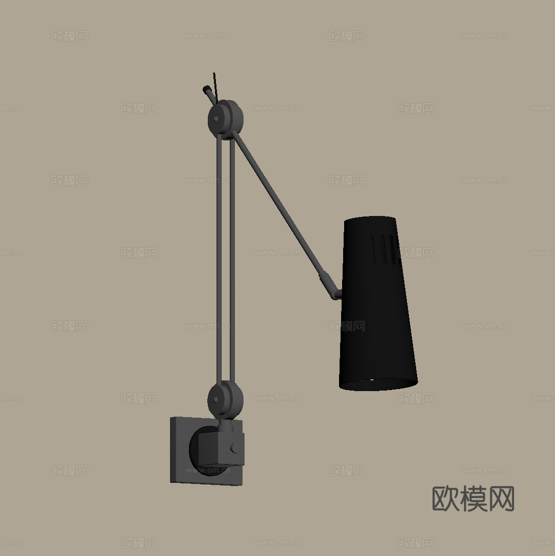 现代壁灯 金属壁灯su模型