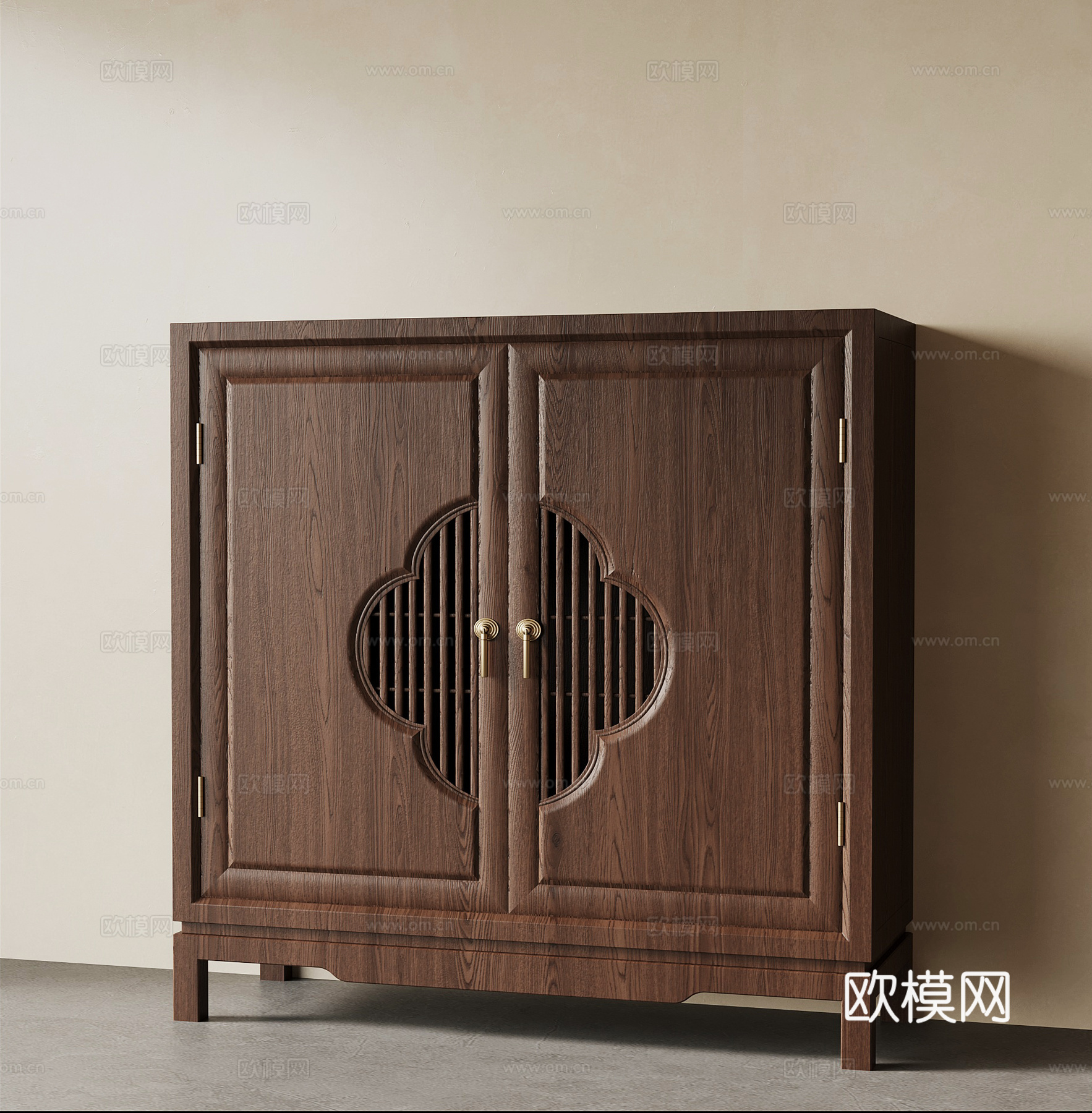 新中式玄关柜 边柜su模型
