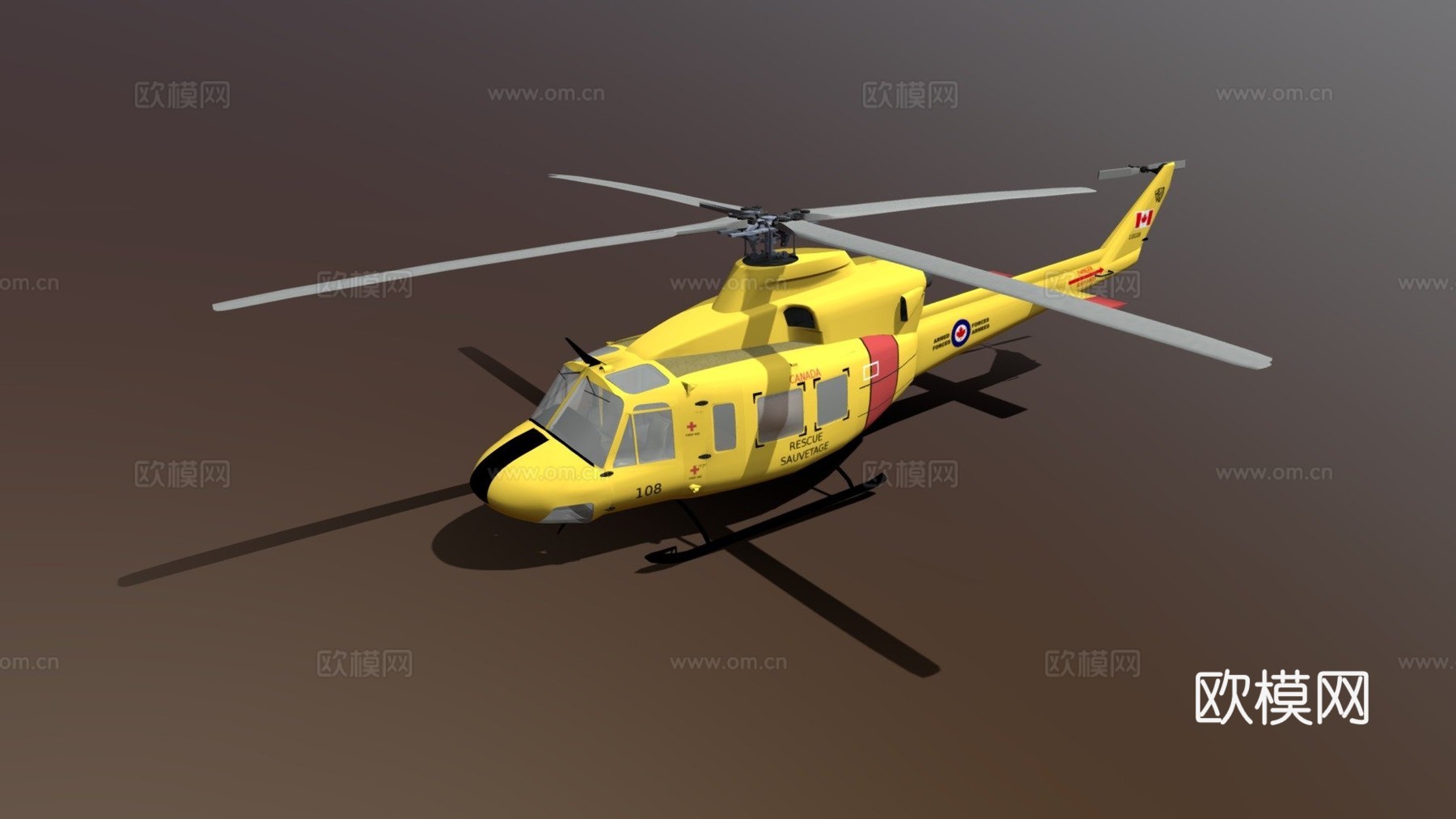 贝尔 CH146 狮鹫3d模型下载（渲染图1）