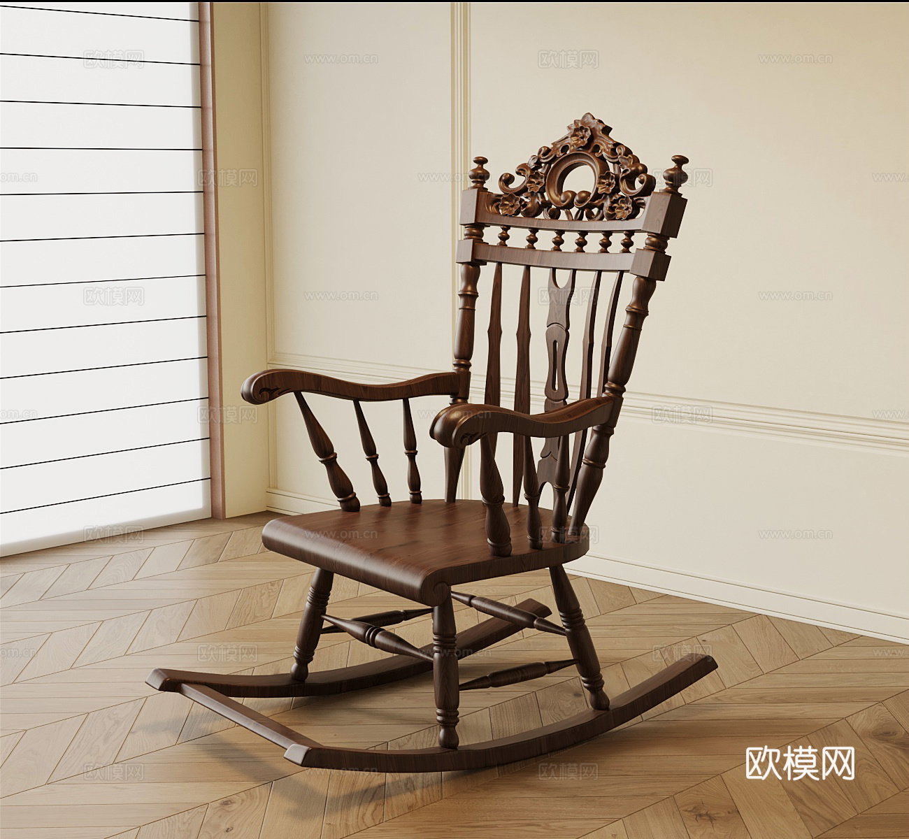 法式复古躺椅su模型