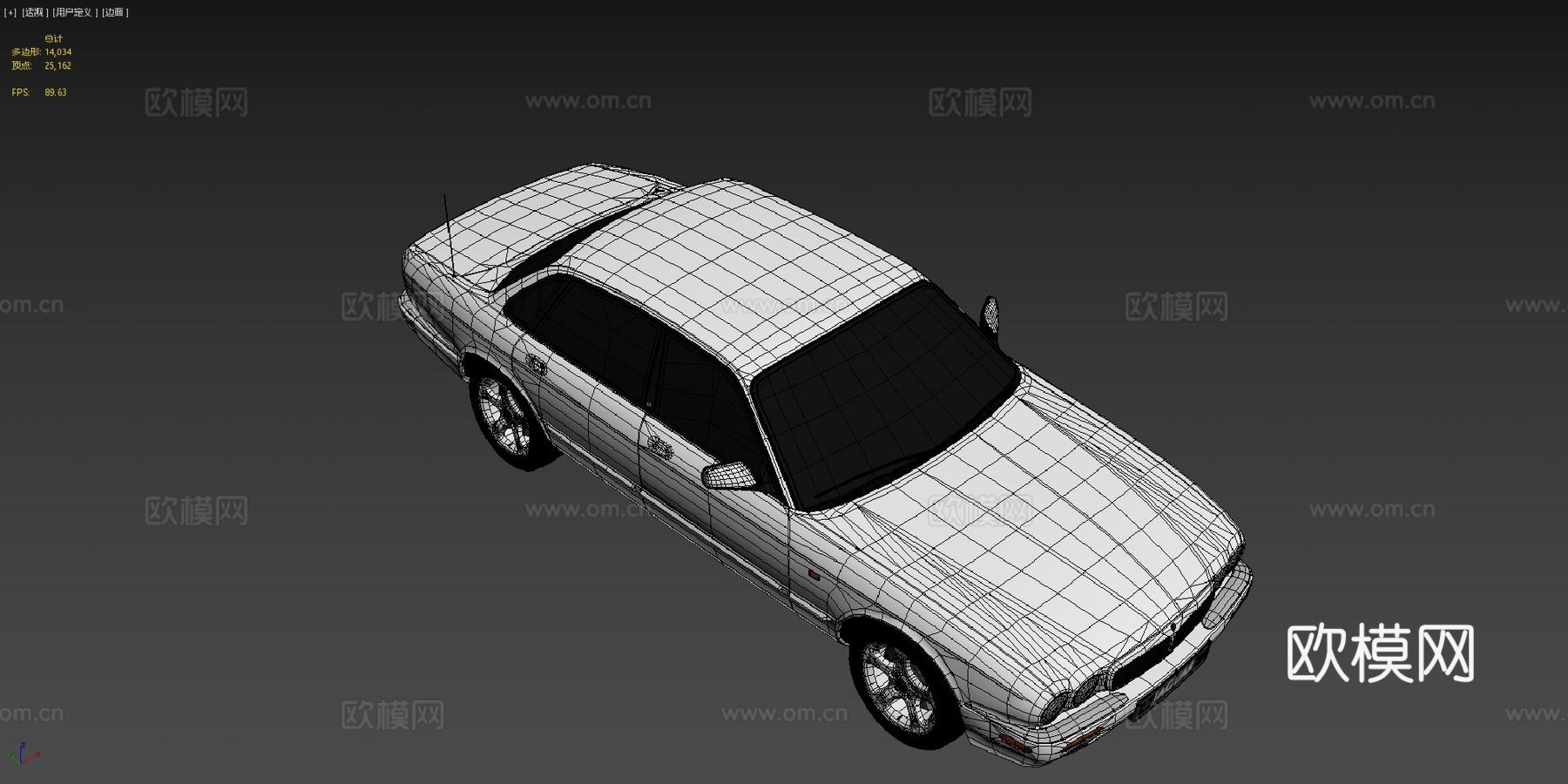年 捷豹 XJ 运动版3d模型下载（渲染图4）
