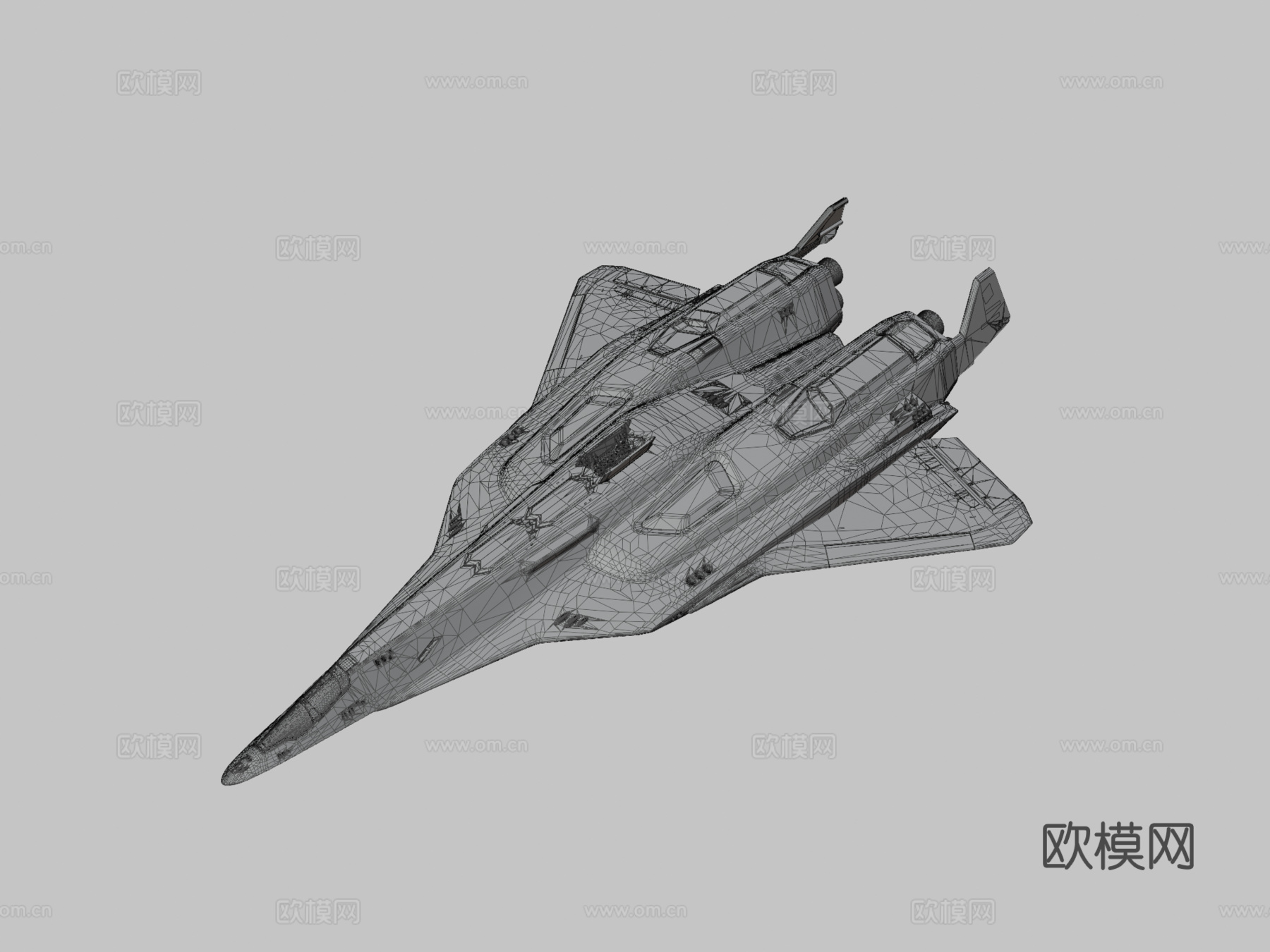 太空船 PAK DA K TU1600 兹韦兹达 ПАК Д3d模型下载（渲染图3）