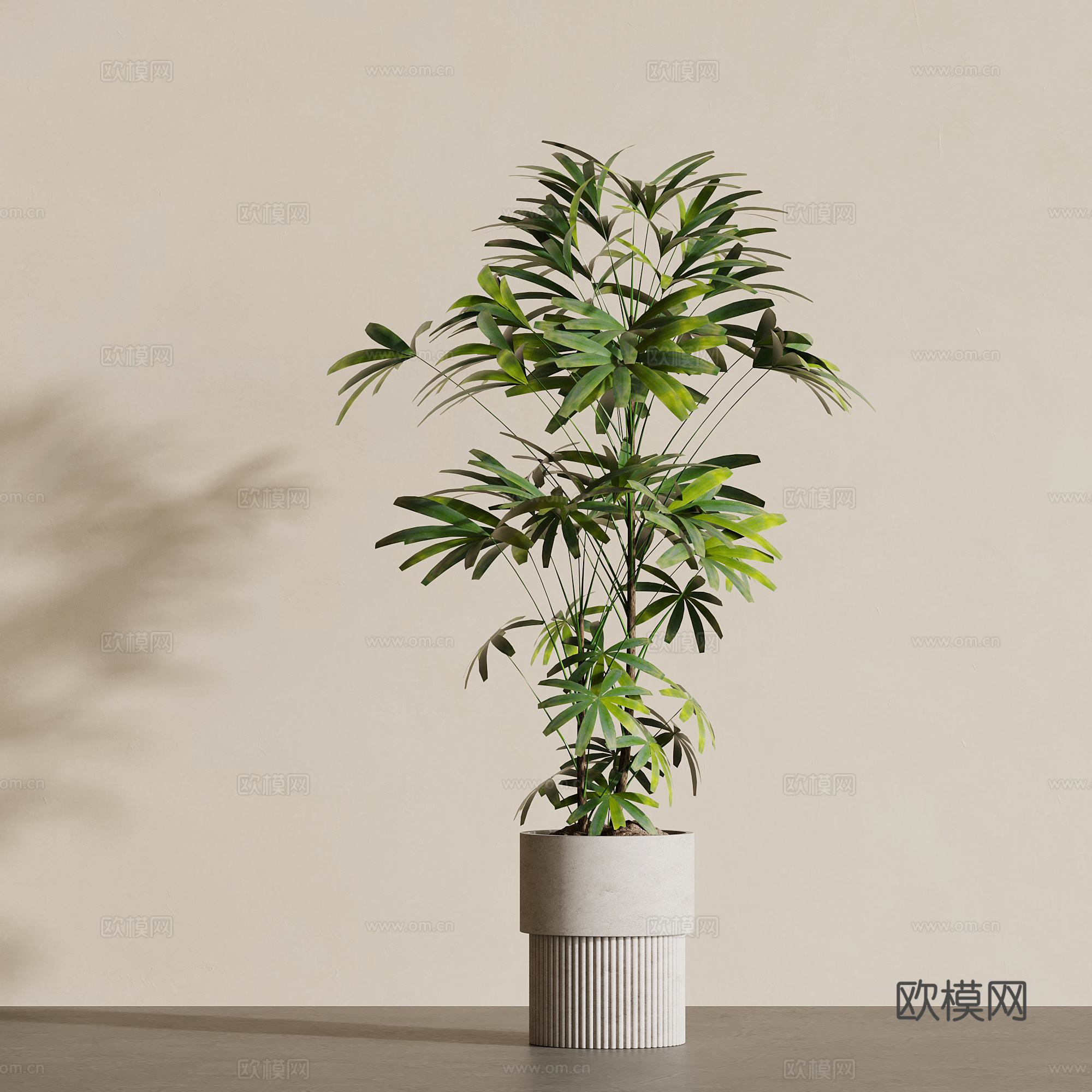 现代绿植摆件su模型