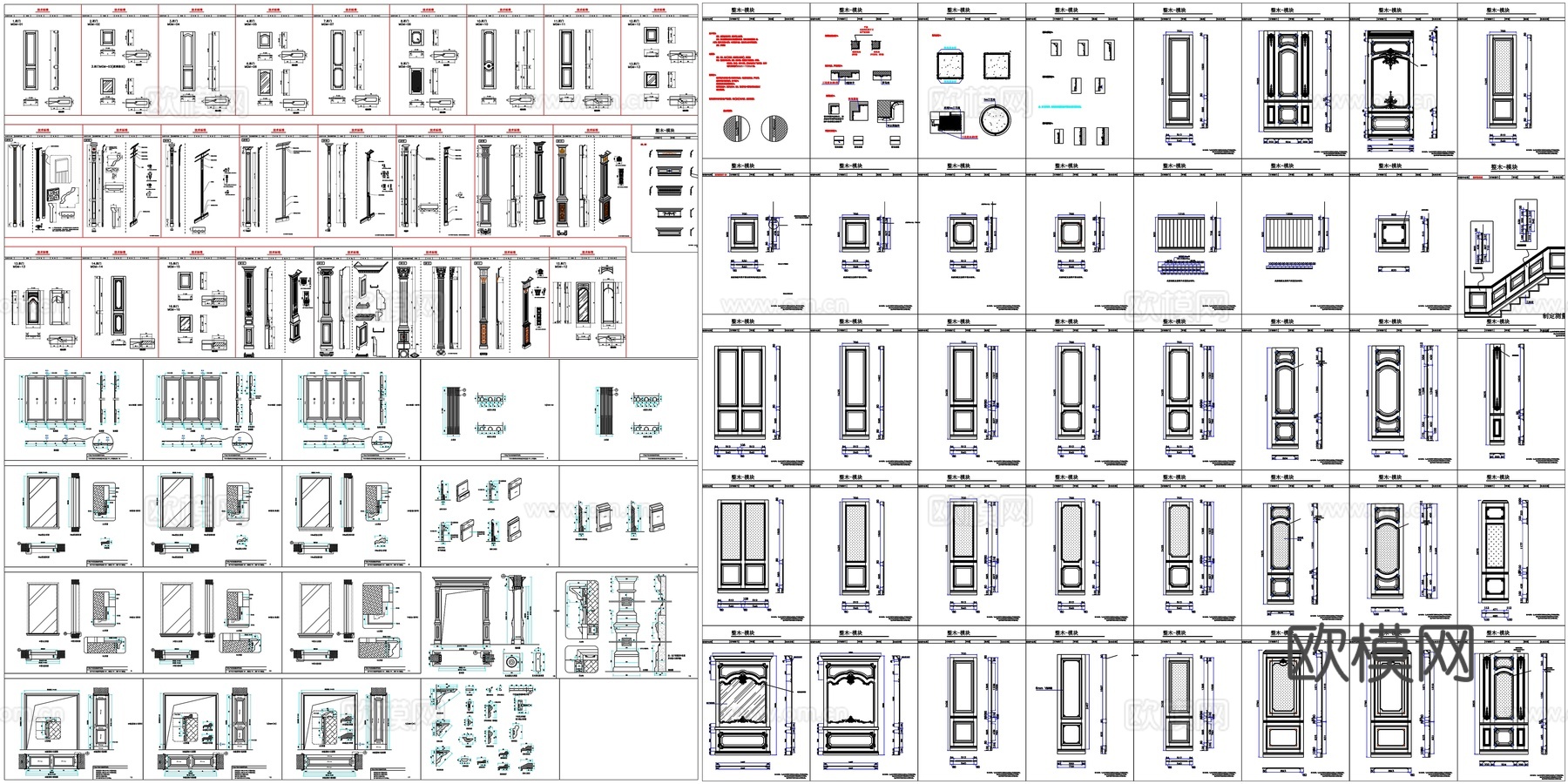 构件地面拼花欧式线条线板刀型CAD素材图库cad施工图