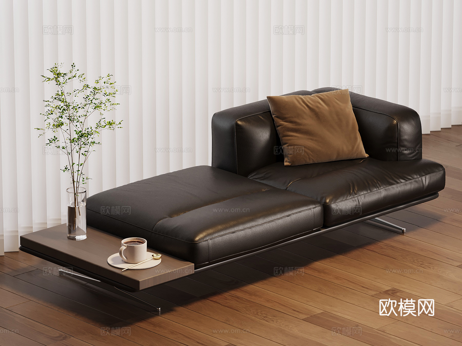 现代意式贵妃椅 沙发椅su模型