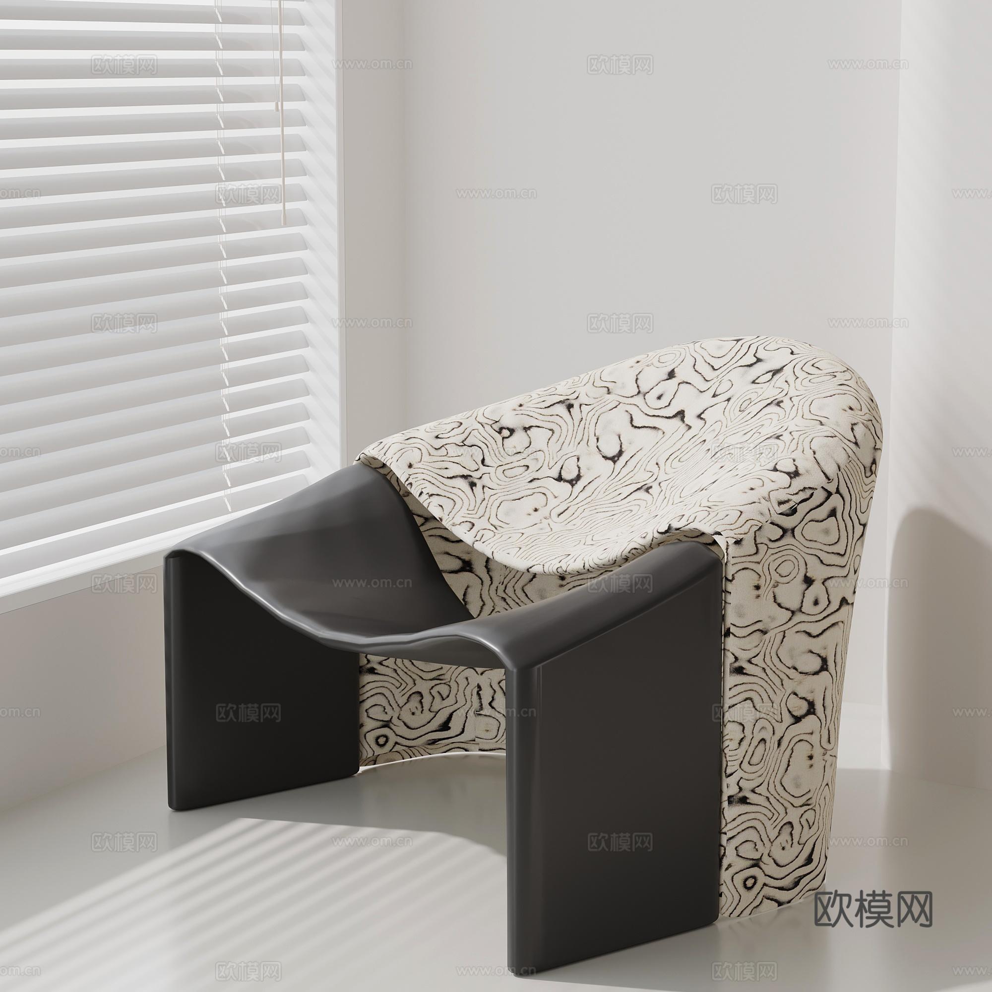 现代休闲椅 单人椅su模型