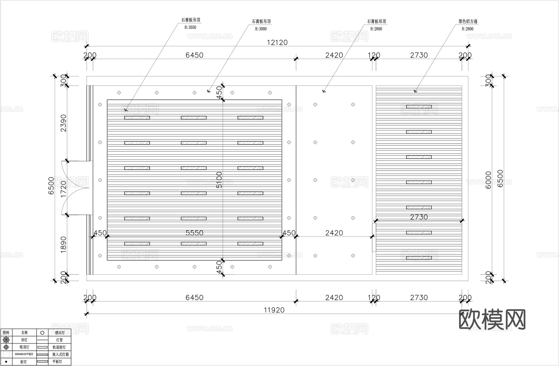 汉堡店装修施工图cad施工图