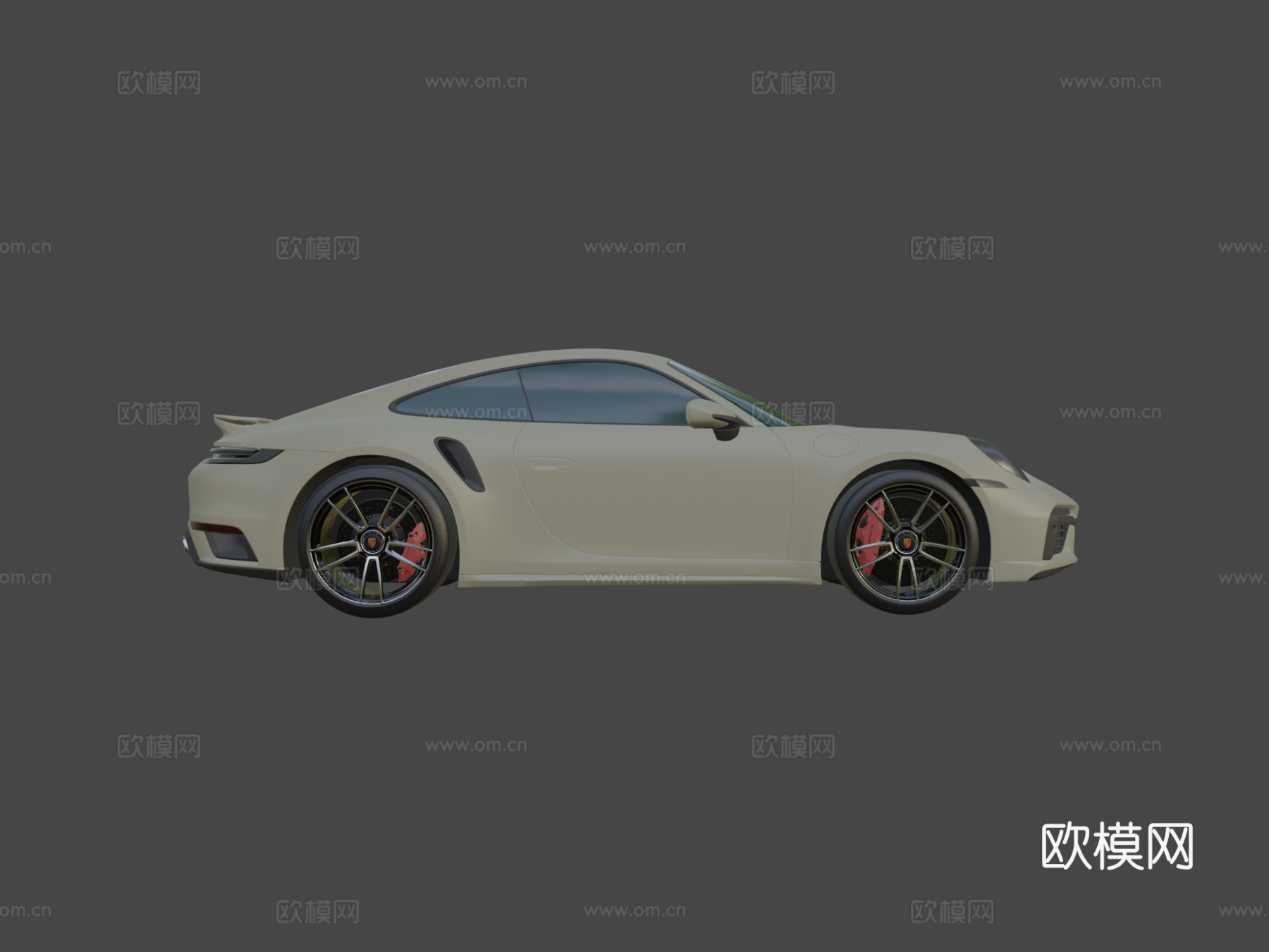 保时捷 911 带内饰3d模型下载（渲染图6）