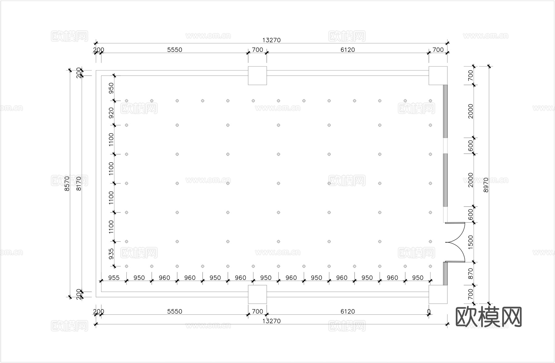 零食店装修施工图cad施工图