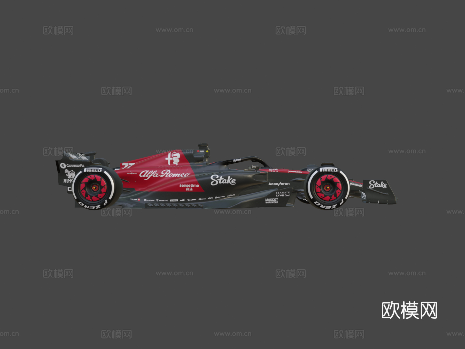 F1 2023阿尔法罗密欧Stake C433d模型下载（渲染图6）