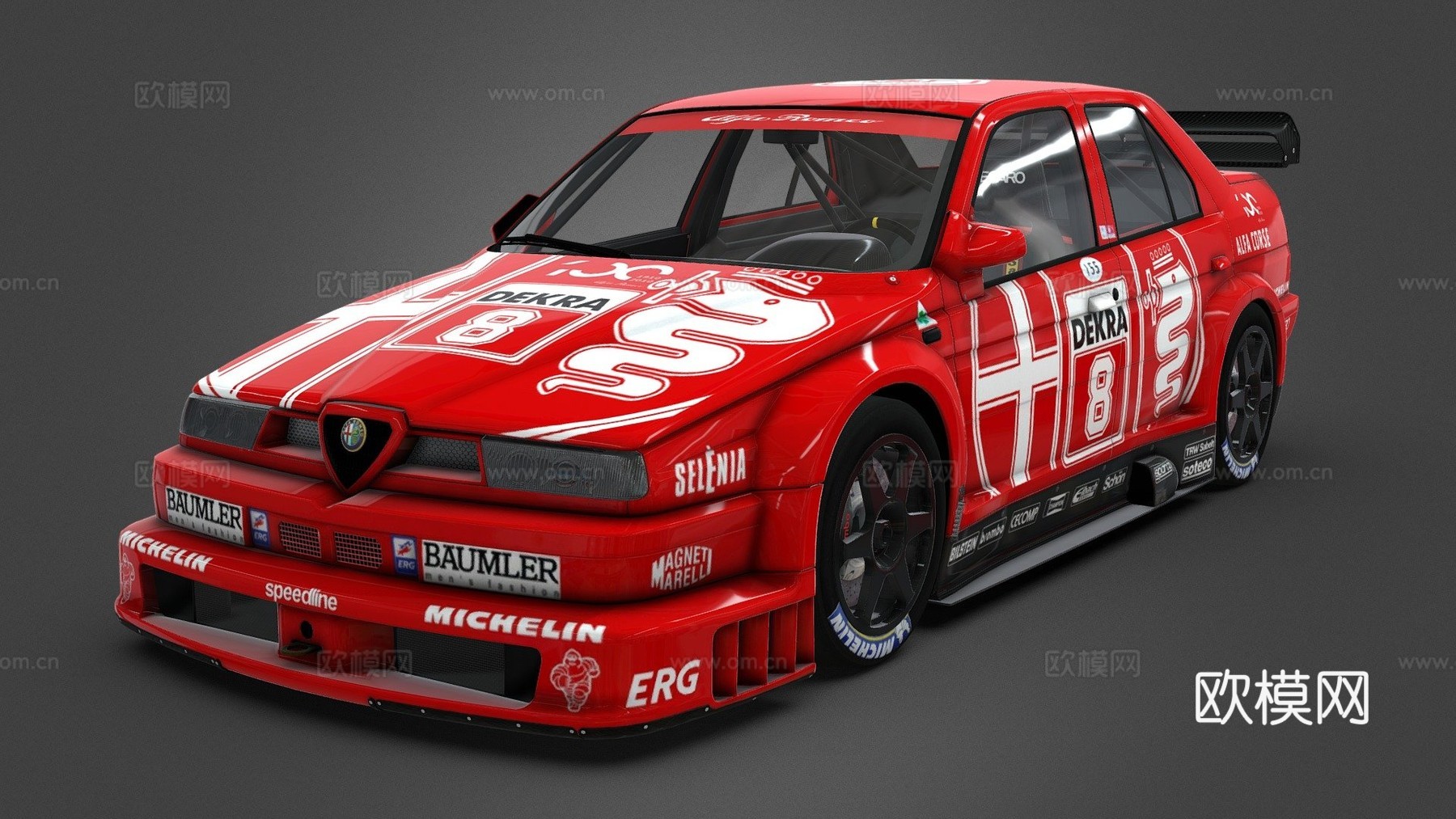AC  阿尔法罗密欧 155 V6 TI3d模型下载（渲染图1）