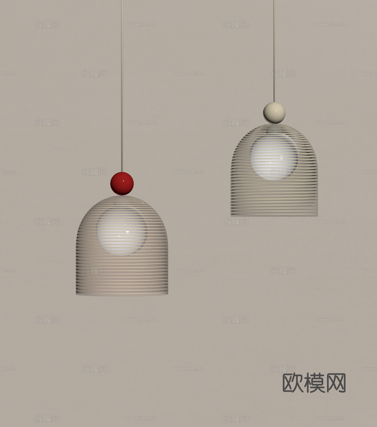 法式奶油吊灯su模型