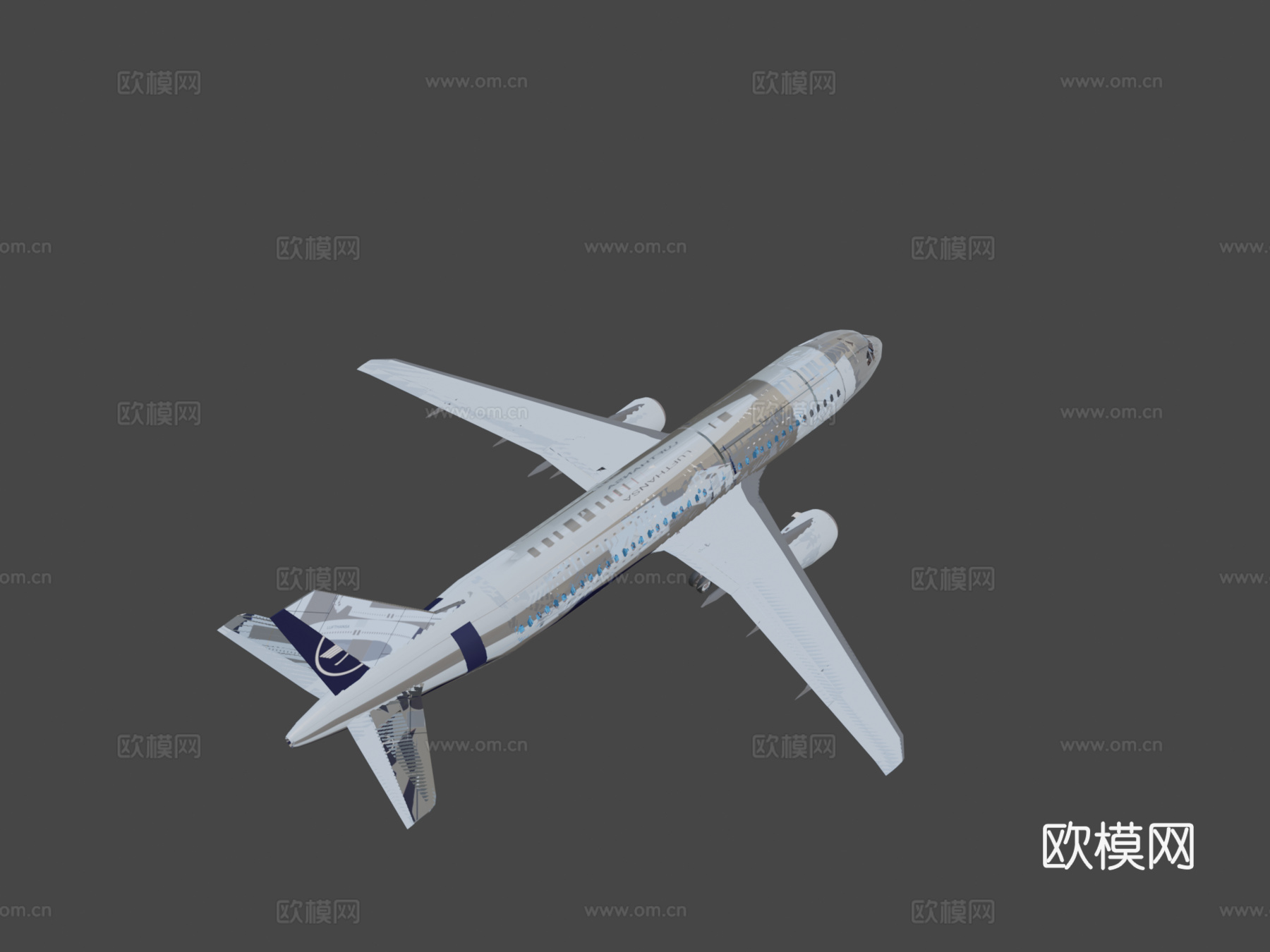 A320200 带驾驶舱3d模型下载（渲染图8）