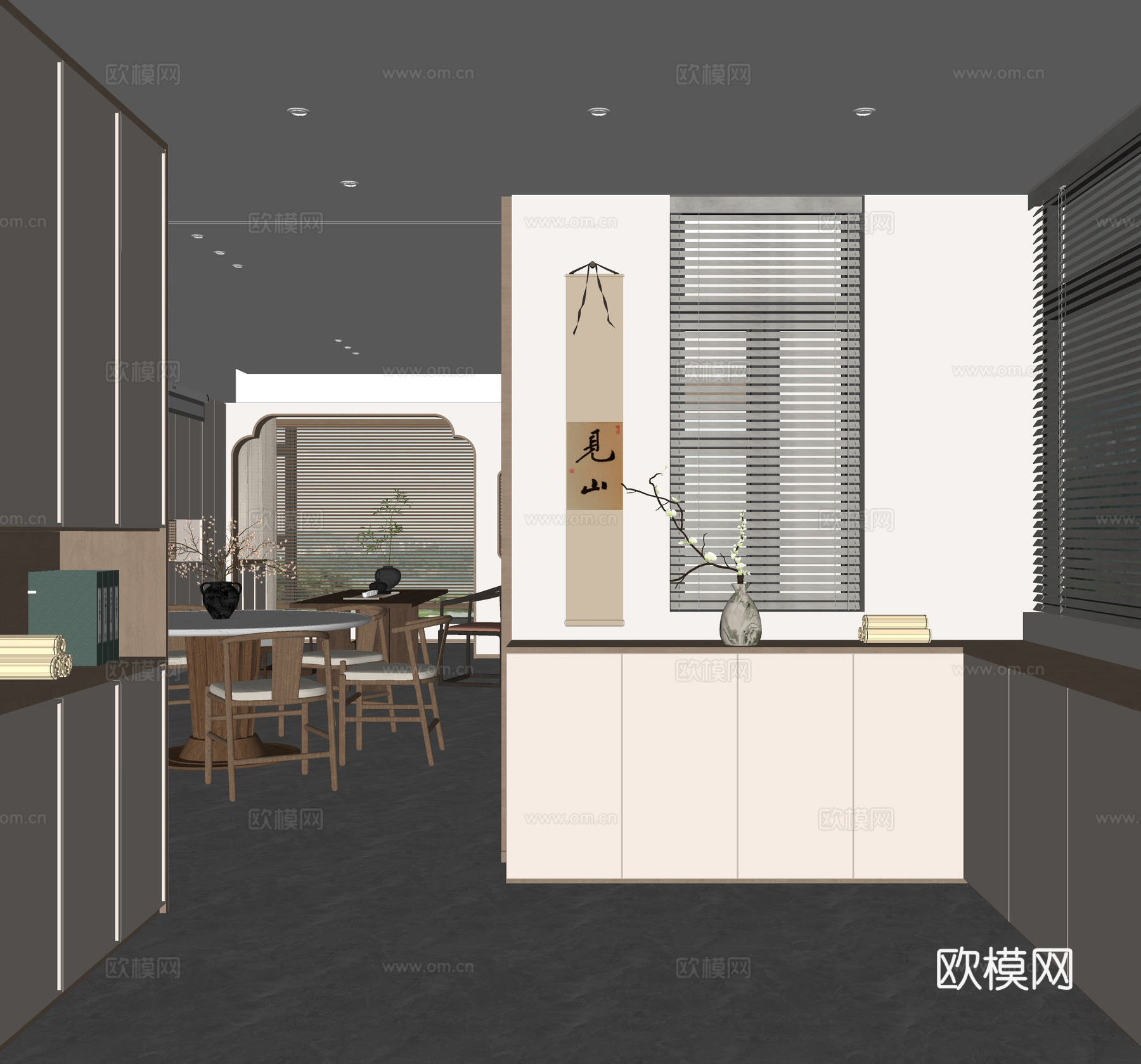 宋式玄关su模型