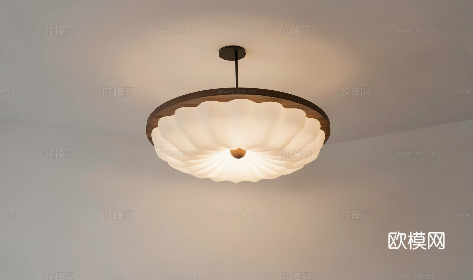 中古吊灯 中古风吊灯  中式侘寂吊灯su模型